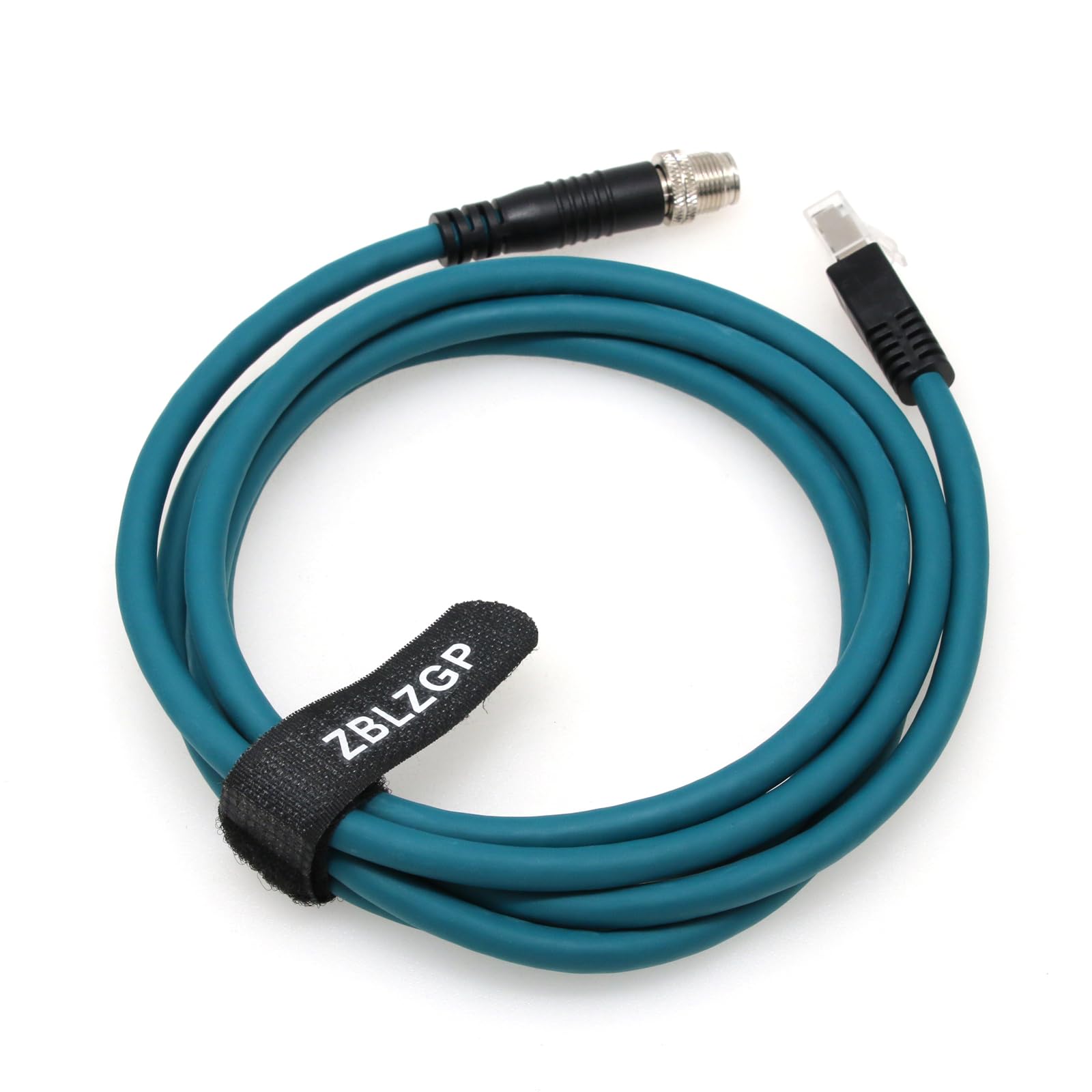 Zblzgp M12 Cat7E Ethernet Shielded Cable 8 Position X Code Male To Rj45 Gigabit Shielded Flexible For Cognex Industrial Camera C