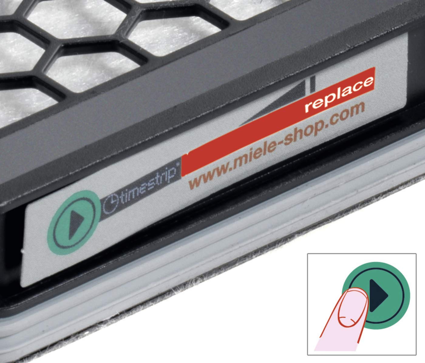 Miele Original Active Airclean Filter With Timestrip Filter For Miele Vacuum Cleaners