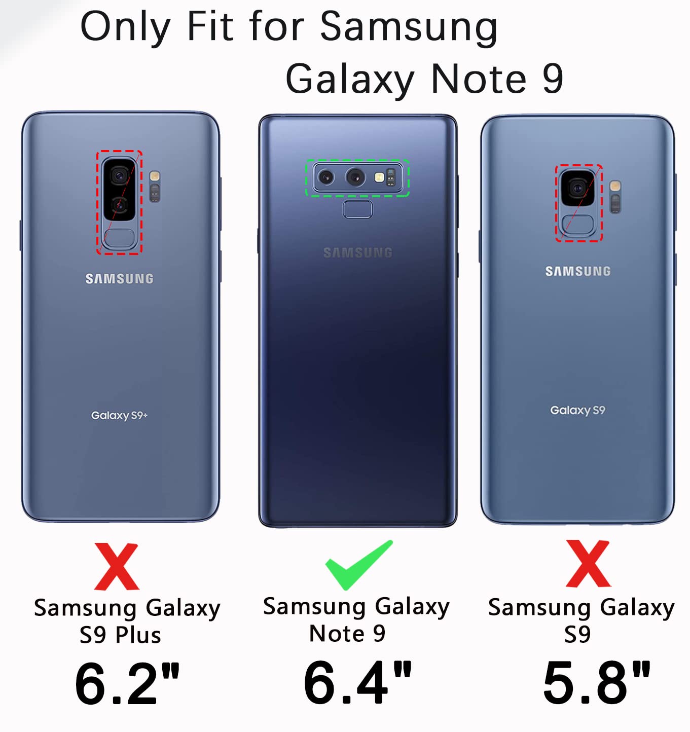 Guirble For Samsung Galaxy Note 9 Case,Dropproof Shockproof Galaxy Note 9 Case,Heavy Duty Protective For Samsung Note 9 Case,Not