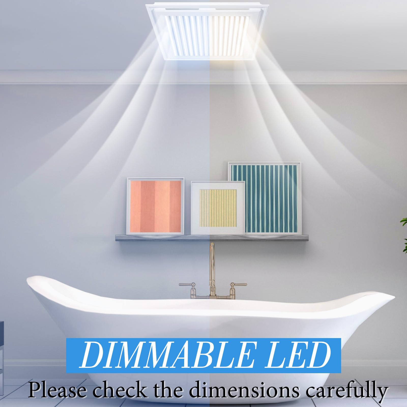 Baquler 2 Pcs 12 X 12 In Bathroom Vent Cover With Springs Bathroom Ceiling Fan Grille Wall Mount Exhaust Fan Cover Bath Fan Cove