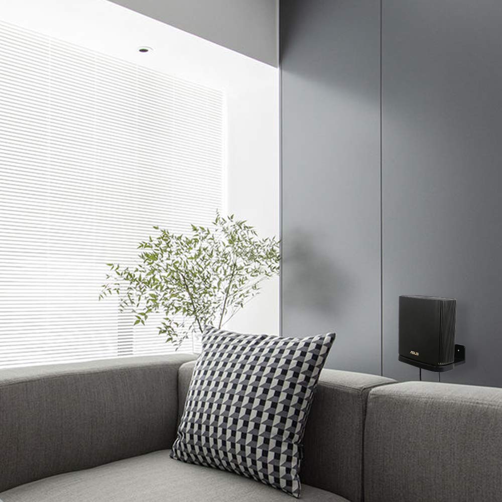 Wall Mount Holder For Asus Zenwifi Ax Whole Home Tri Band Mesh Wifi 6 System (Xt8)(Ct8)(Xt9),Simple And Sturdy Wall Mount Holder Stand Bracket By Holaca (2 Pack, Black)