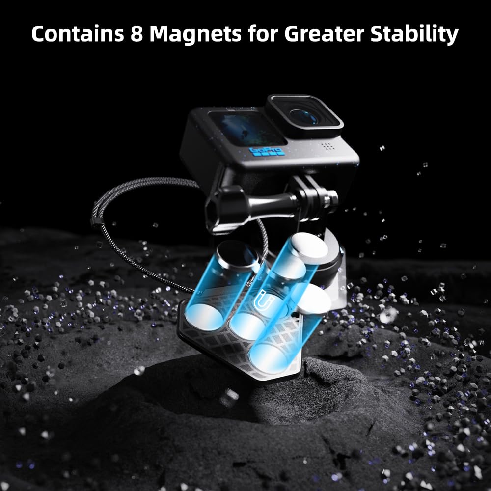 Rugvis Magnetic Chest Mount With Neck Strap, 360 Pov Invisible Selfie Necklace Lanyard Mounting Accessories Attach Compatible Wi