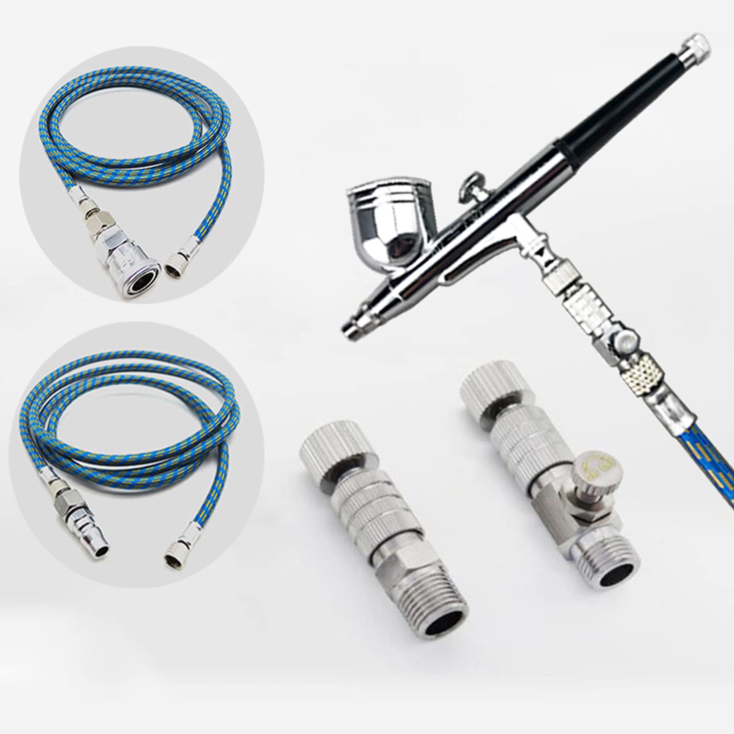 16Pcs Airbrush Adapter Set Includes 12Pcs Airbrush Adapter Kit Fitting Quick Release Disconnect Fitting Connector,Airbrush Hose