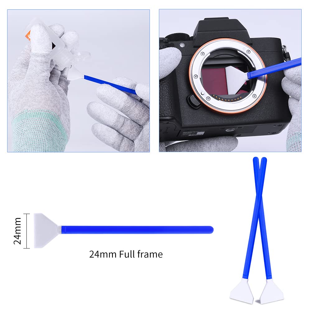 K&F Concept Full Frame Sensor Cleaning Kit   16Pcs Sensor Cleaning Swabs, 20Ml Sensor Cleaner & Gloves, Cameras Lens Cleaning Ki