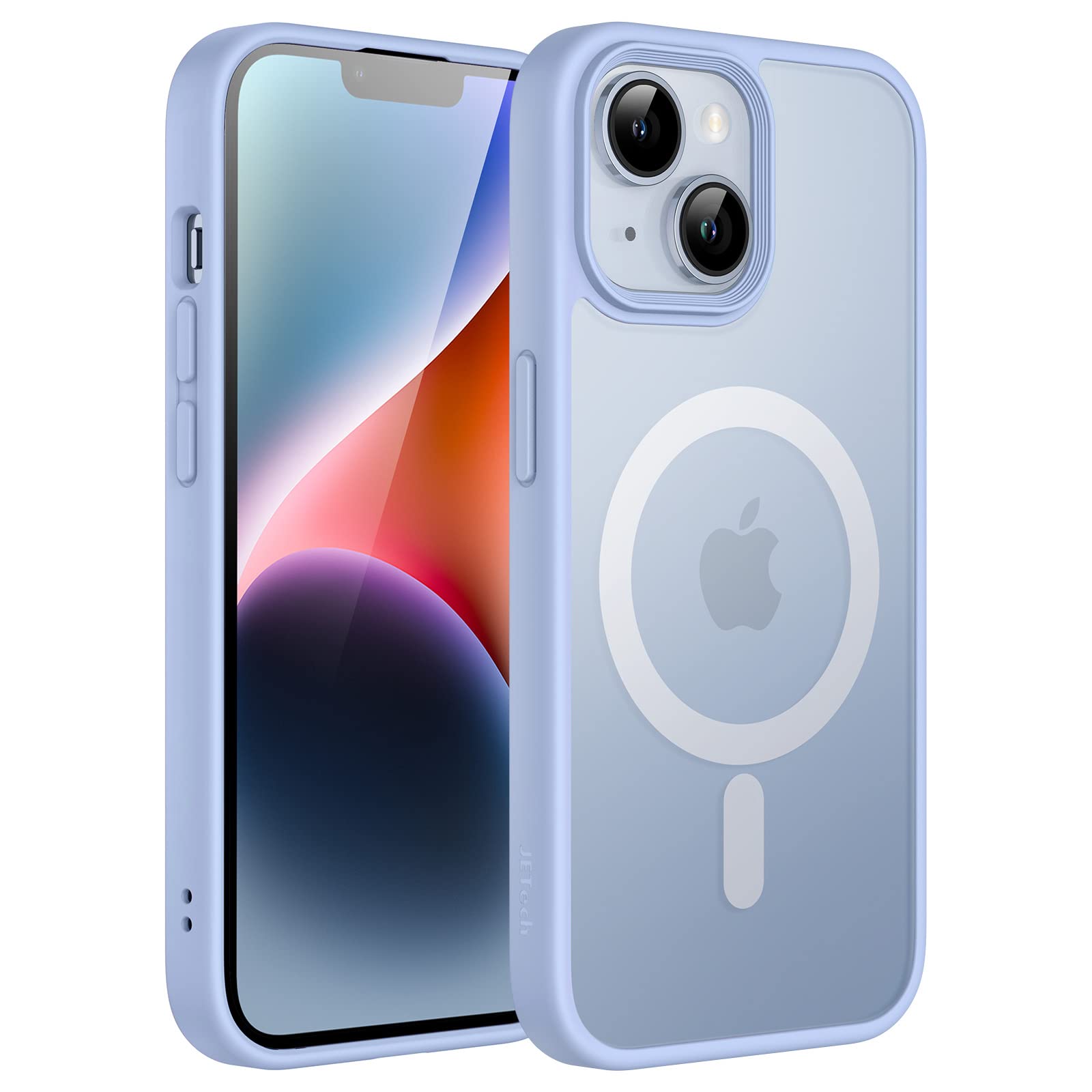 Jetech Magnetic Case For Iphone 14 Plus 6.7 Inch Compatible With Magsafe, Translucent Matte Back Slim Shockproof Phone Cover (Sk