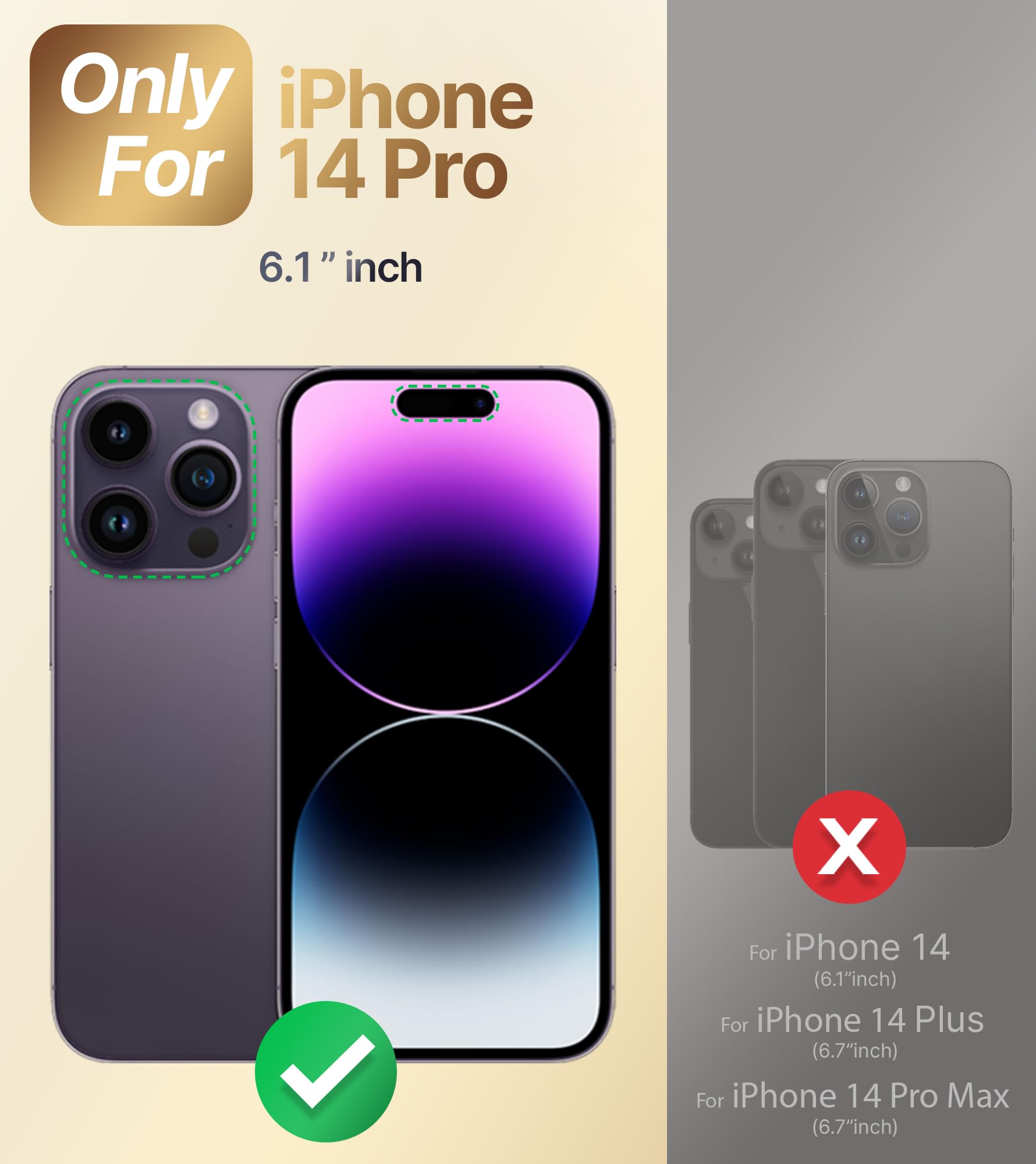 Xyz For Iphone 14 Pro Case With Stand, Phone Case With Double Ring Kickstand, Women Girl Cute Love Heart Luxury Bling Protective