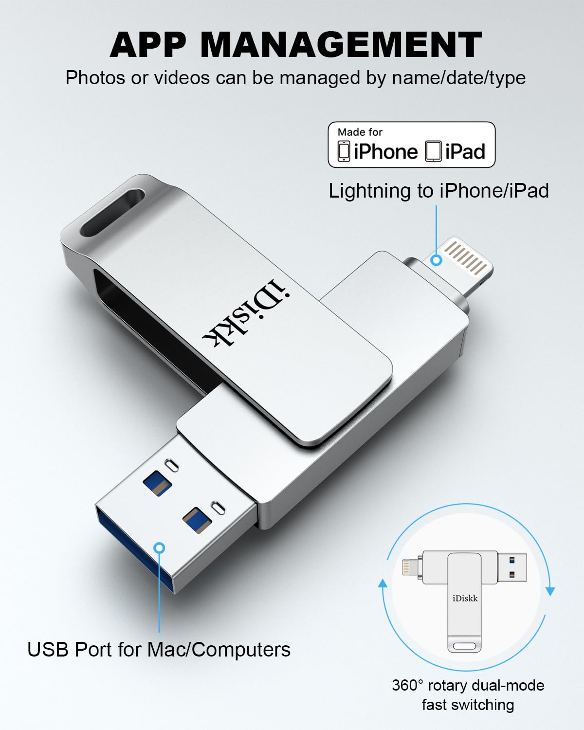 ?App Le Certified 1T B? Idiskk Photo Storage Iphone Flash Drive Photo Stick For Iphone (14/13/12/11 Pro/Plus/Pro Max,13/12 Mini,Xr,Xs,Xs Max,X),Lightning Ipad, Macbook/Pc External Usb Storage