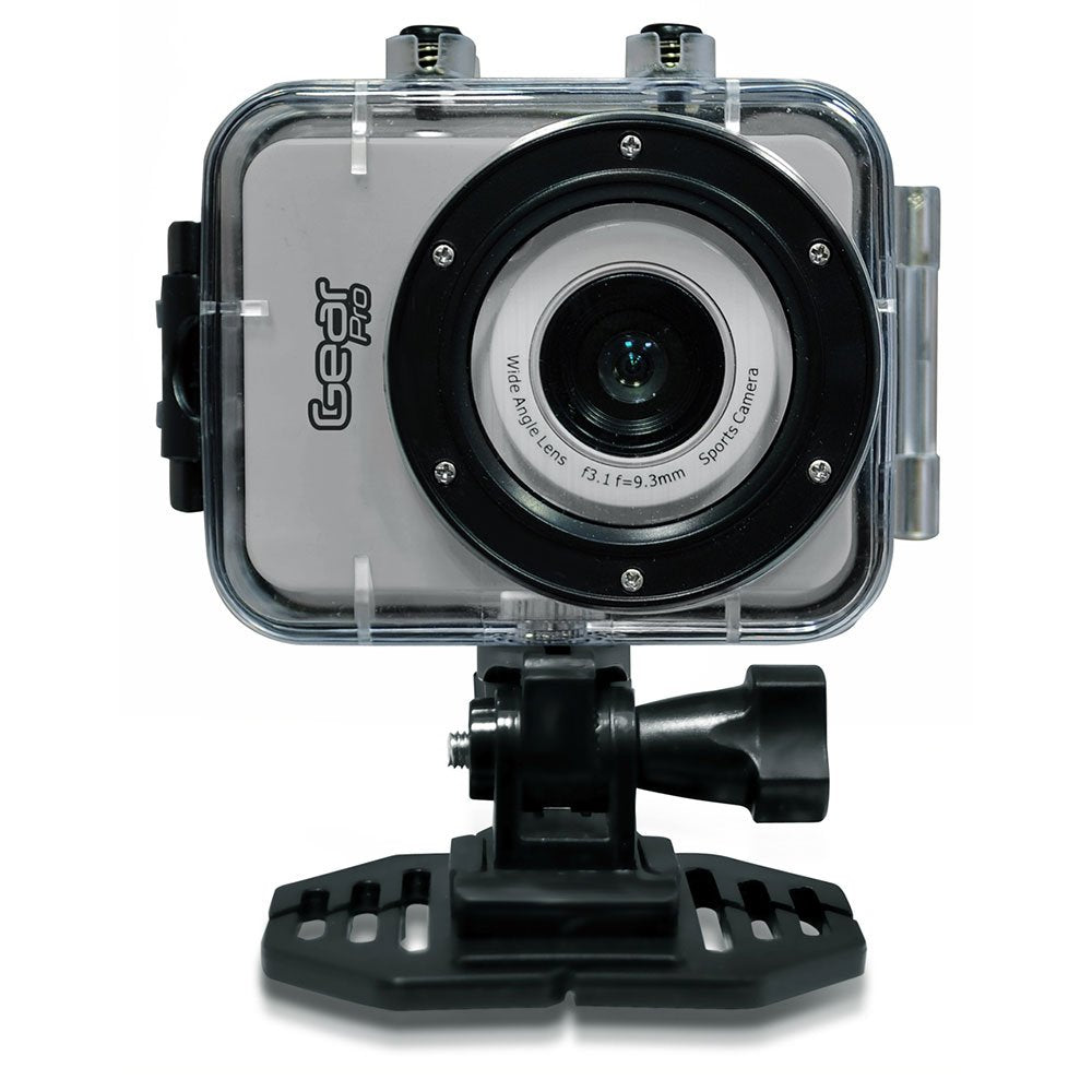 Gear Pro Sports Action Camera   Hd 1080P Mini Camcorder W/ 12 Mp Cam, 2.4'' Touch Screen Usb Sd Card Hdmi, Battery   Waterproof