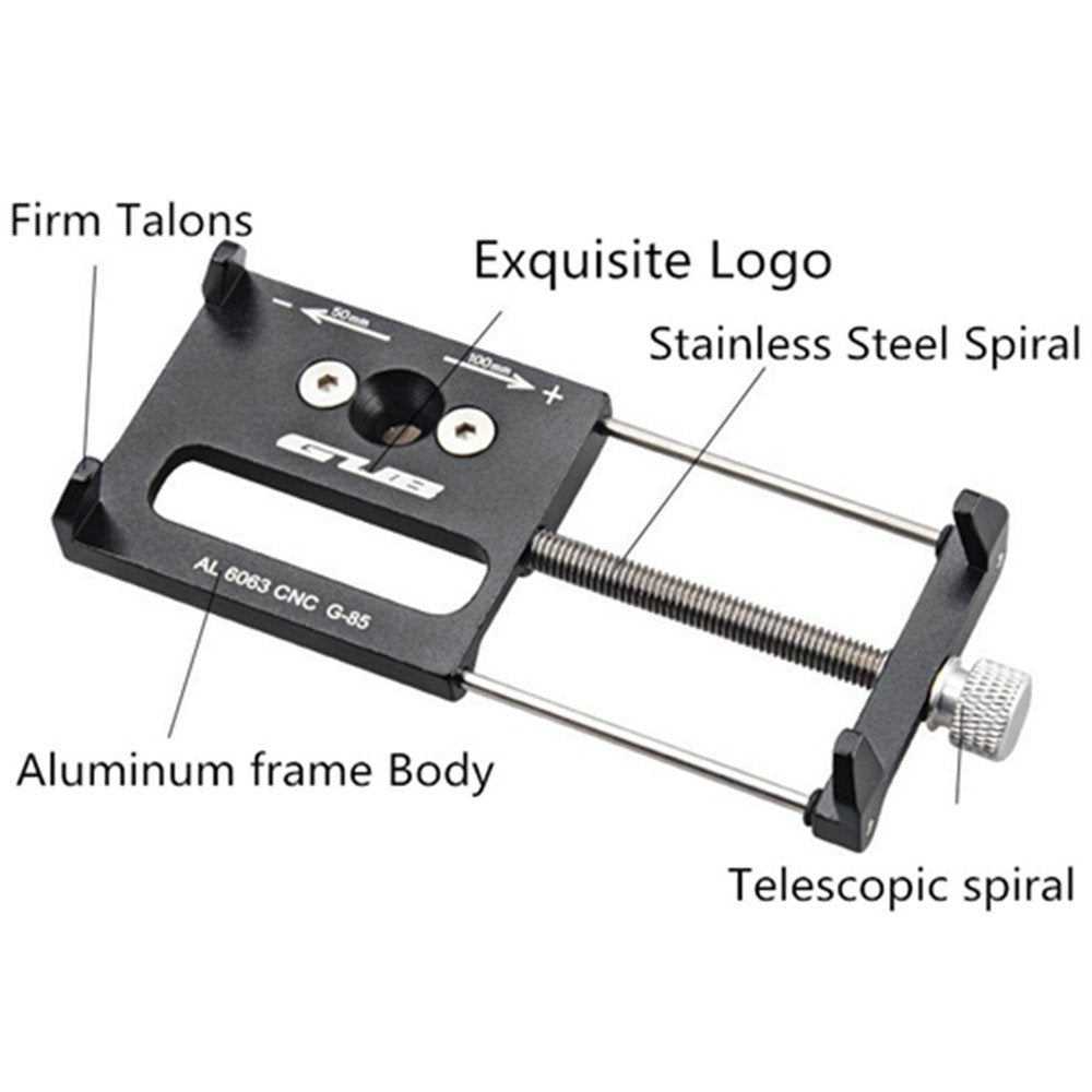 Gub Bicycle & Motorcycle Phone Mount, Aluminum Alloy Universal Bike Handlebar Phone Mount Holder Adjustable Compatible With Ipho