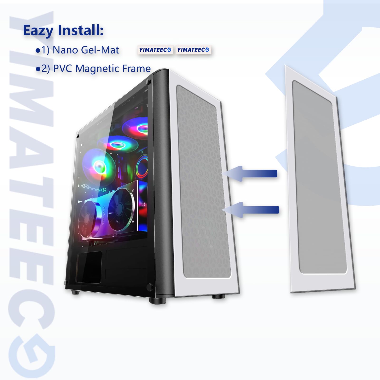 Yimateeco Dust Filter Pc 360Mm For Computer Cooler Fan/Psu/Routers Nylon 80 Mesh, Magnetic Dust Filter Pc Dust Cover Mesh Dustpr