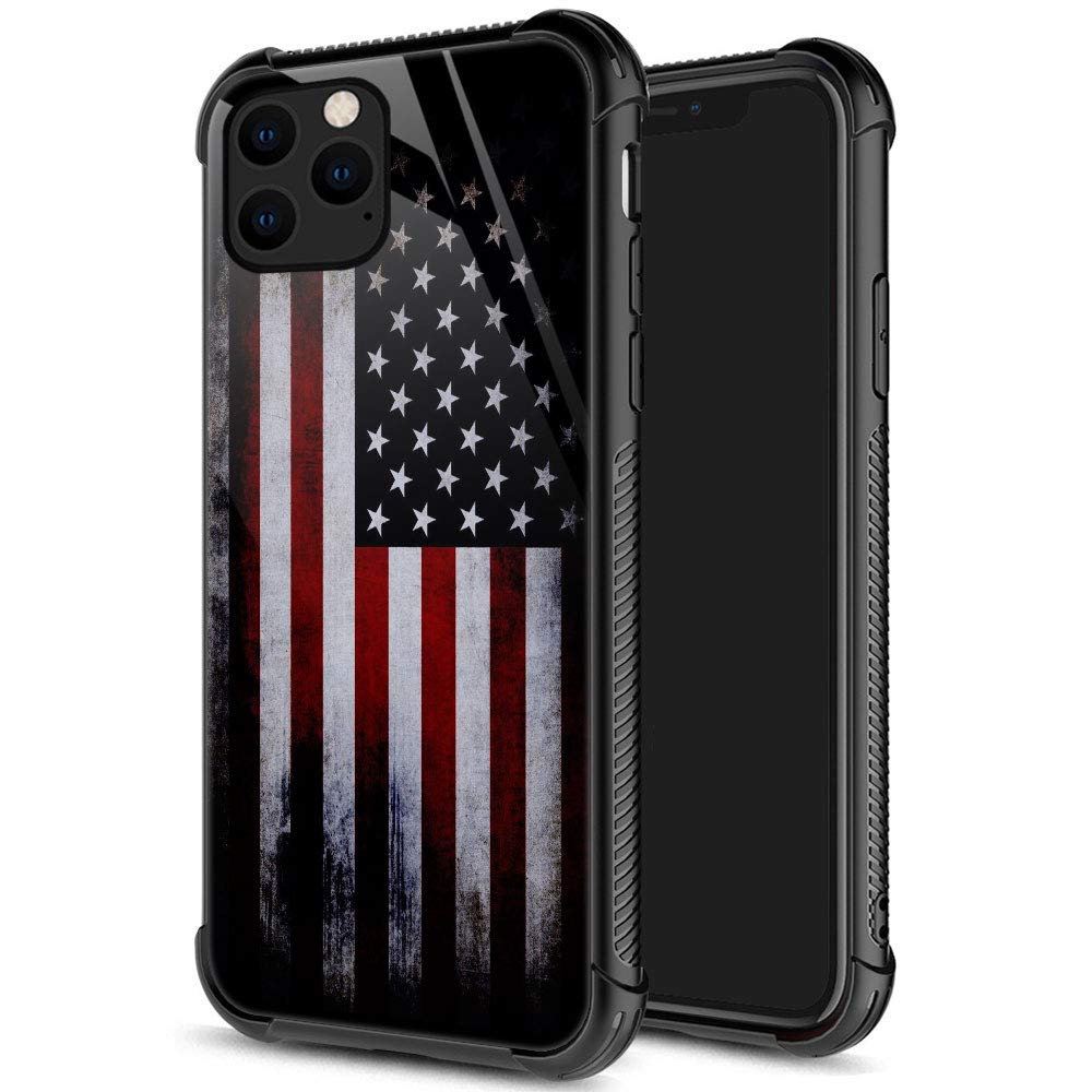Zhegailian Case Compatible With Iphone 12 Pro Max,Old Flag Case For Iphone 12 Pro Max For Boys Men,Pattern Design Anti Scratch O