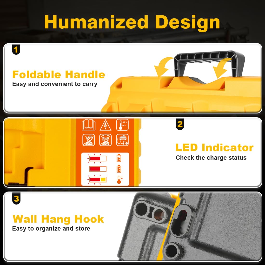 Aoasur Dcb104 Replacement For Dewalt Battery Charger Station 20V,Compatible With Dewalt 12V 20V Max Lithium Battery Dcb120 Dcb12