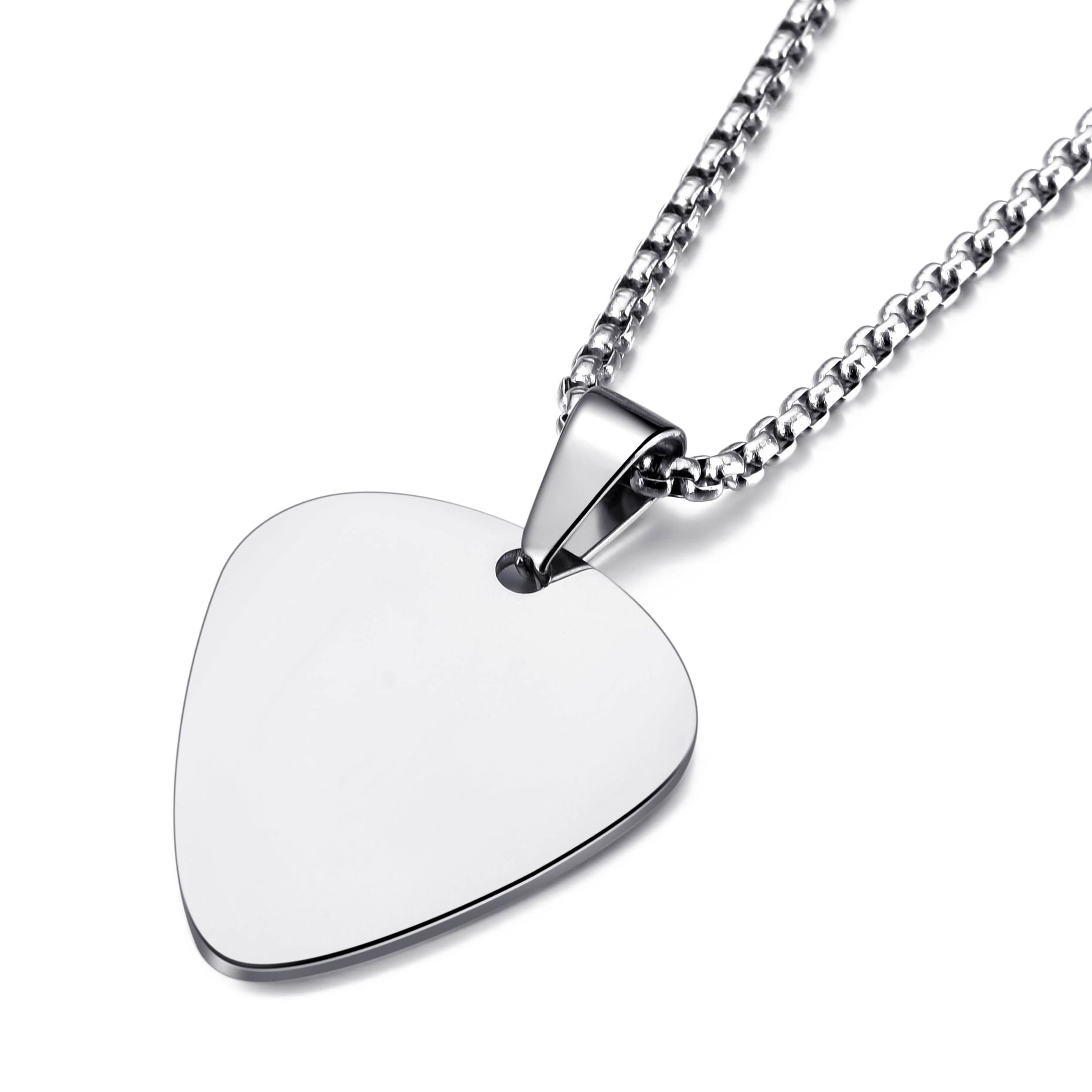 Vicima Guitar Pick Necklace For Men Women Guitar Pendant 24 Inches Stainless Steel Chain, Bff Necklace For 2