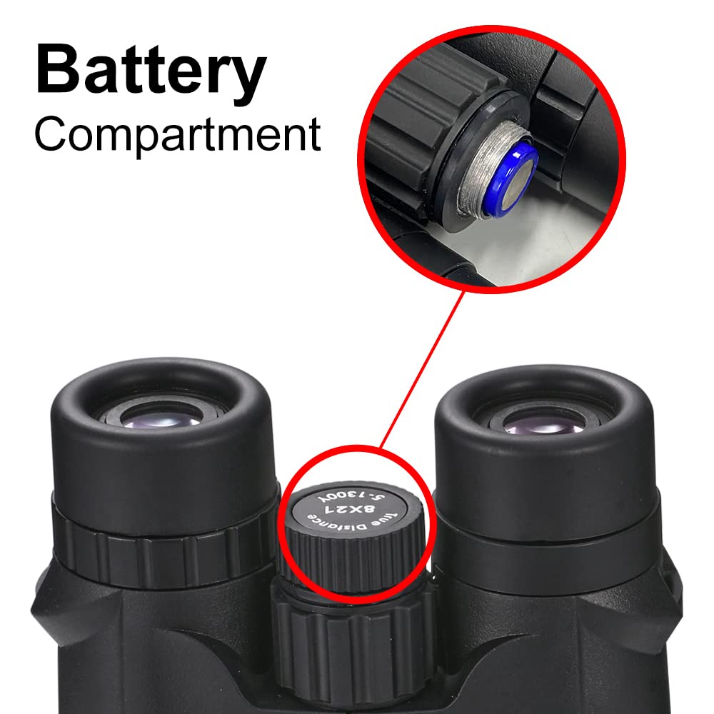 Laserworks Hunting Binoculars For Adults, Compact Binoculars With Rangefinder Built In, Range Finder Binocular For Hunting 1300Y