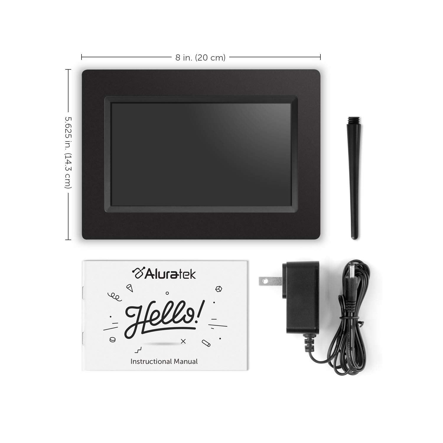 Aluratek 7 Inch Lcd Digital Photo Frame With Auto Slideshow Using Usb & Sd/Sdhc (Adpf07Sf)   Black