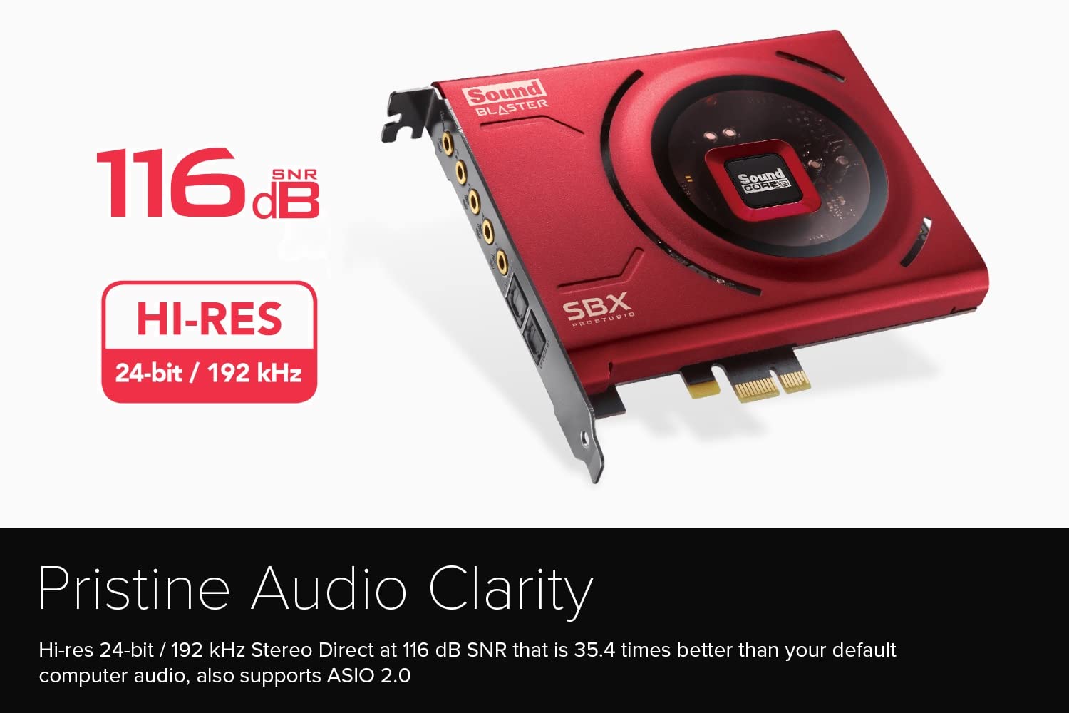 Creative Sound Blaster Z Se Internal Pci E Gaming Sound Card And Dac, 24 Bit / 192 Khz, 116 Db Snr, Asio, 600O Headphones Amp, M