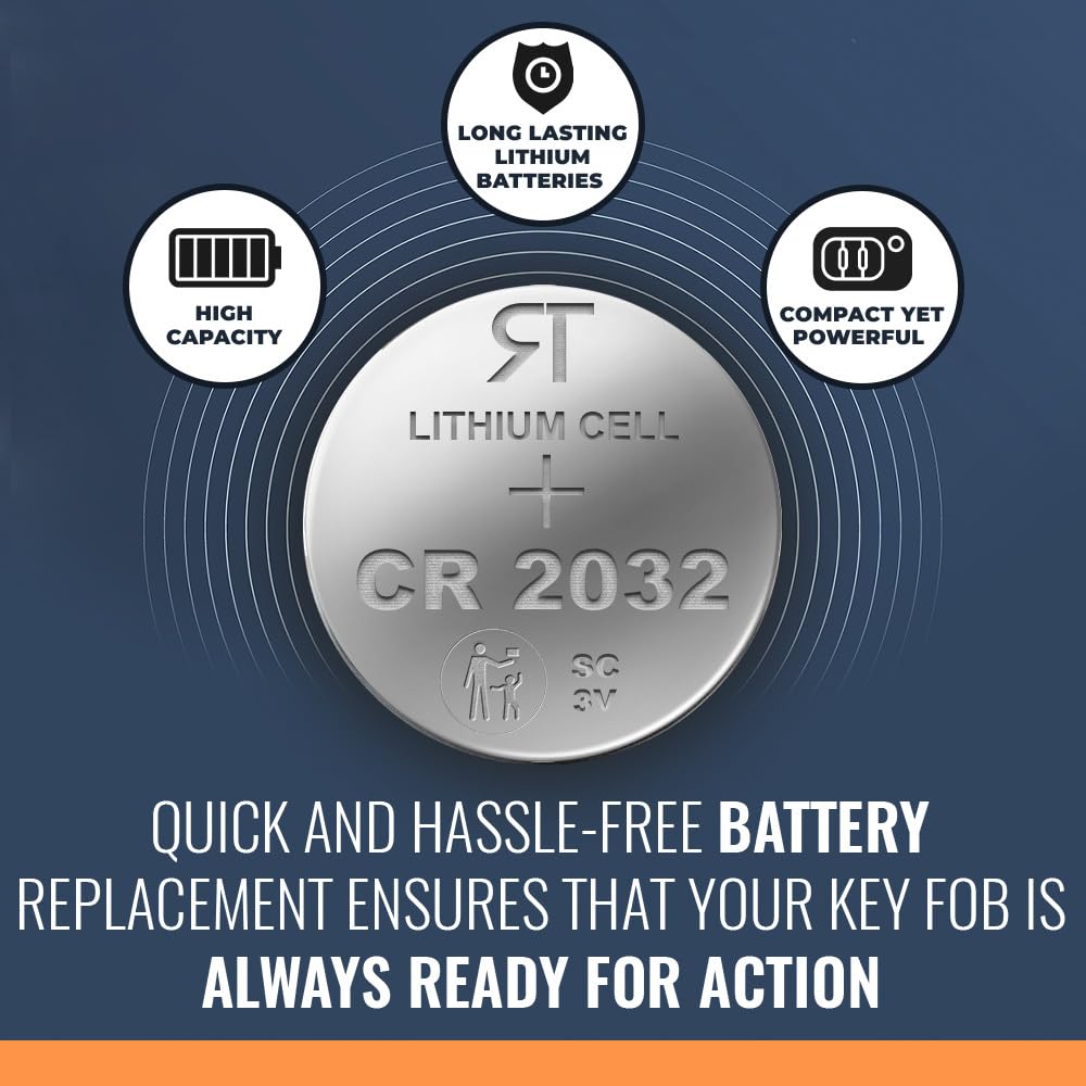 Rome Tech Car Key Fob Cr2032 Batteries Replacement Compatible With Ford Fusion 2007 2016, Edge 2007 2016, Explorer 1998 2016, 20