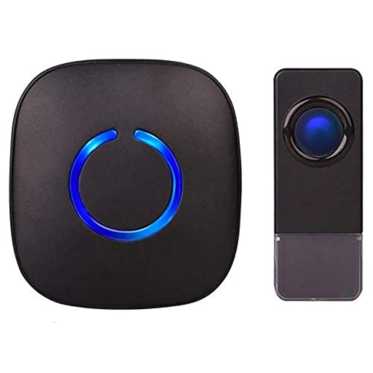 Sadotech Wireless Doorbell For Home   Battery Operated, 1000 Feet, Waterproof Door Bell W/Led Flash, 1 Push Button + 1 Receiver, Waterproof Black