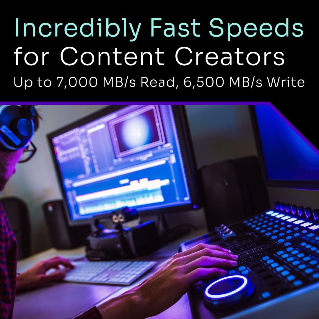 Solidigm P44 Pro Series 2Tb Pcie Gen 4 Nvme 4.0 X4 M.2 2280 3D Nand Internal Solid State Drive, Read/Write Speed Up To 7000Mb/S