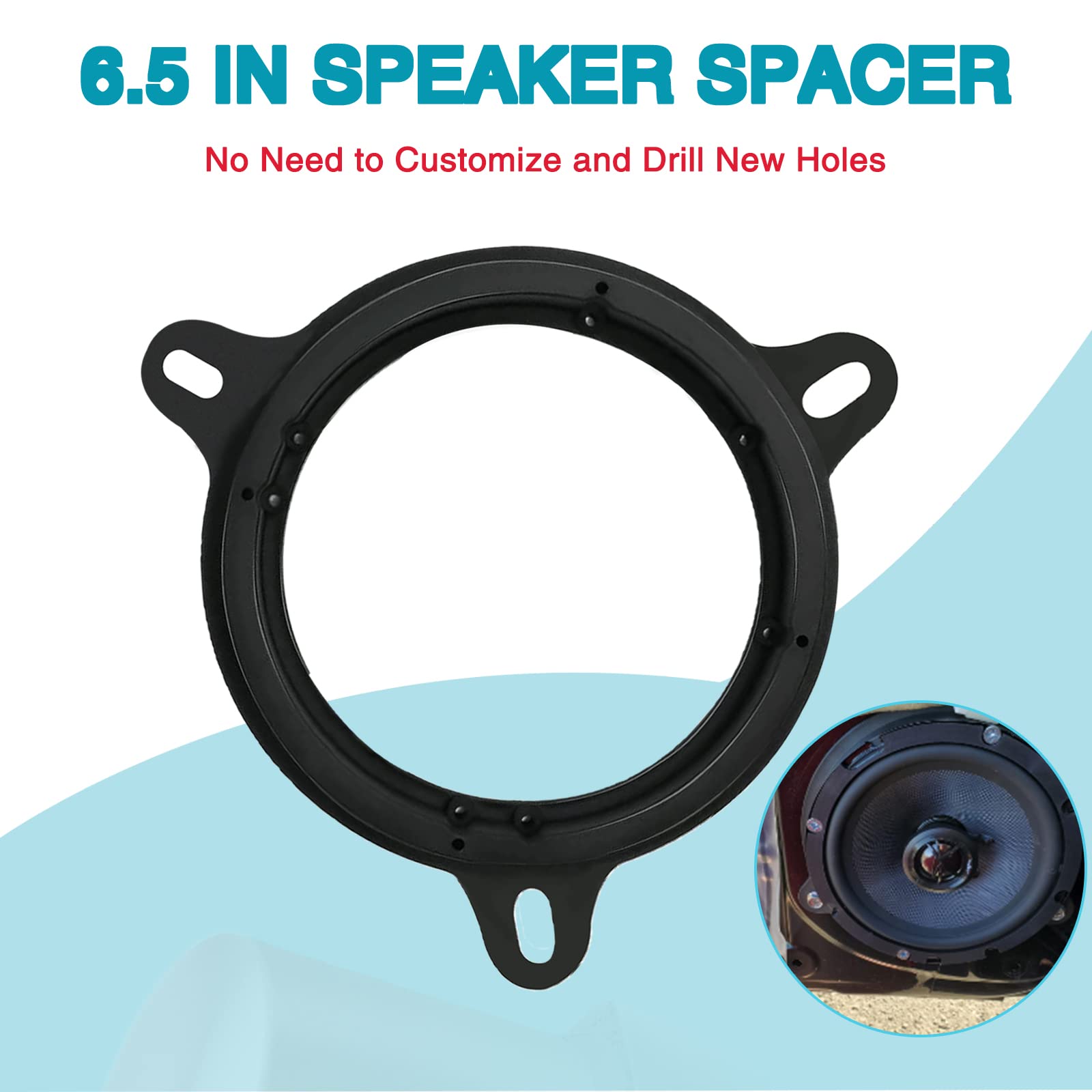Aicars 6.5 Inch Speaker Spacer: 4/5 Inch Depth Speaker Adapter Rings Compatible With Nissan Teana Livina Tiida Sylphy 2 Pcs