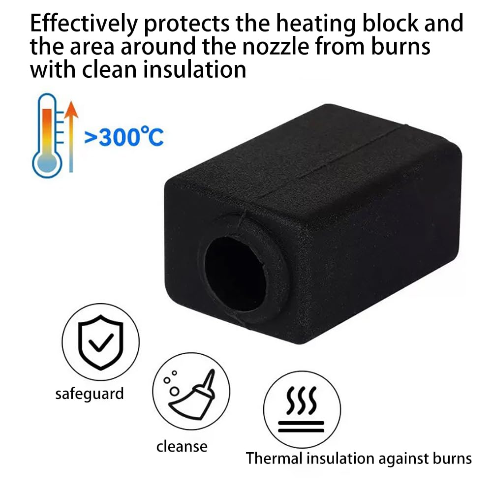 4Pcs Silicone Socks Cover For 3D Printer Neptune 4 Plus/4 Max, High Temperature And Durable Black Silicone Cover 3D Printer Acce