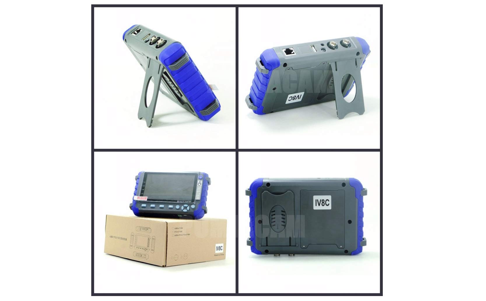 Cctv Tester Monitor 5.0 Inch Wrist Coaxial 4 In 1 Camera Tester 8Mp 5Mp 1080P Ahd/Tvi/Cvi/Cvbs Analog Tester Monitor Support Vid