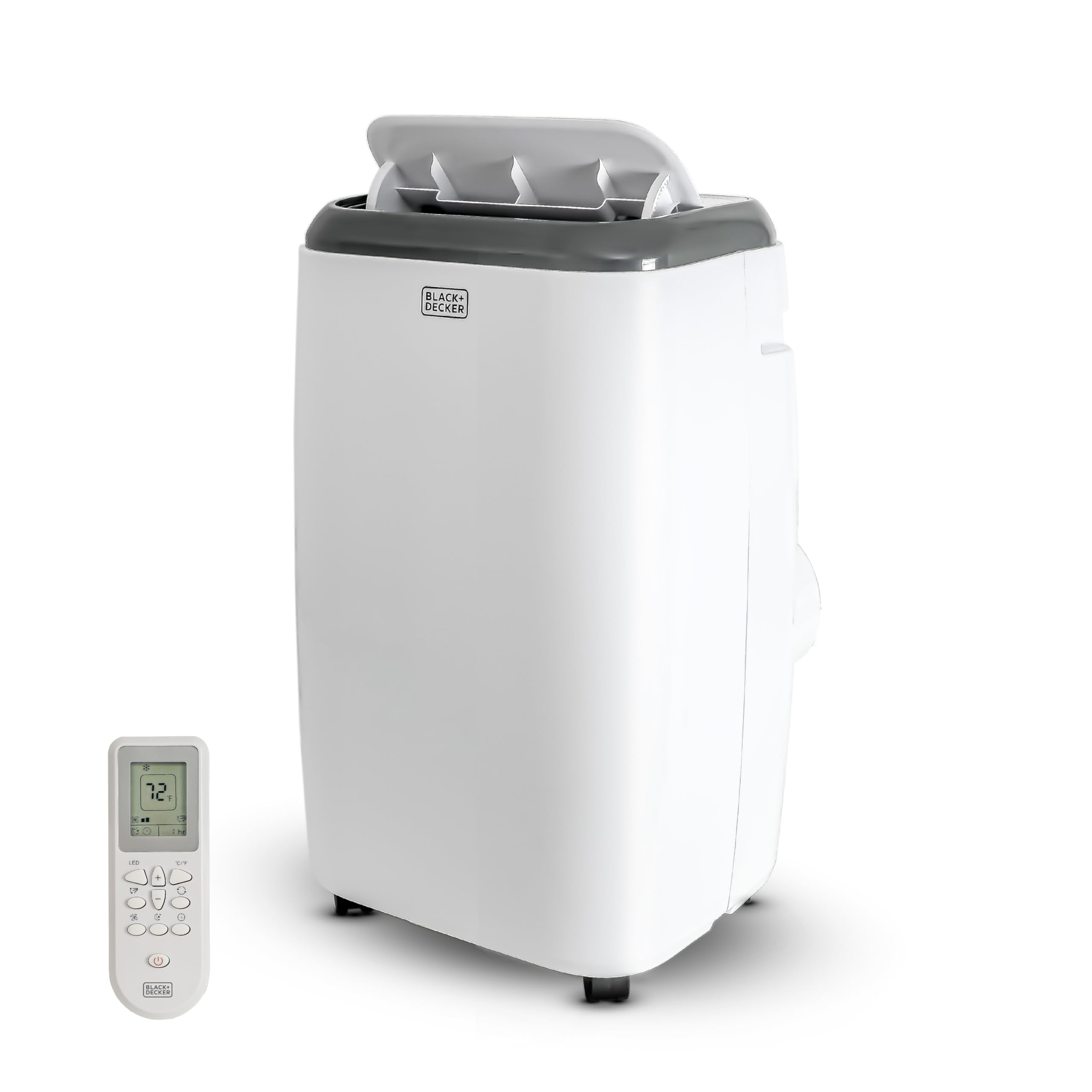 Black+Decker Portable Air Conditioner, 5,000 Btu Sacc/Cec (8,000 Btu Ashrae 128) For Rooms Up To 350 Sq. Ft., Portable Ac With Full Function Remote Control & Window Kit, Bpt05Wtba, White