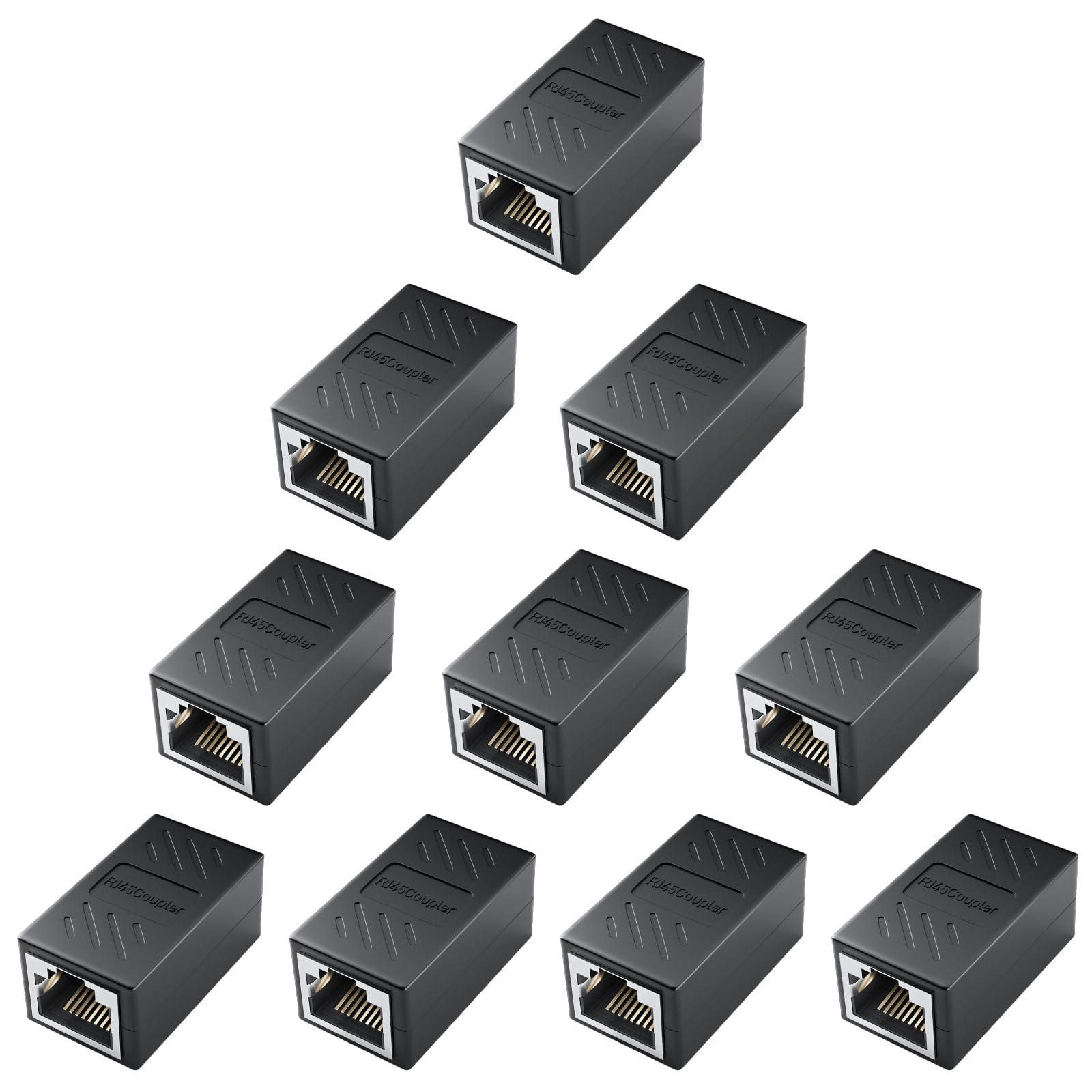 Darkrock Network Coupler 10 Packs Ethernet Coupler Rj45 Coupler For Cat7/Cat6/Cat5E/Cat5 Ethernet Cable Extender Adapter High Sp