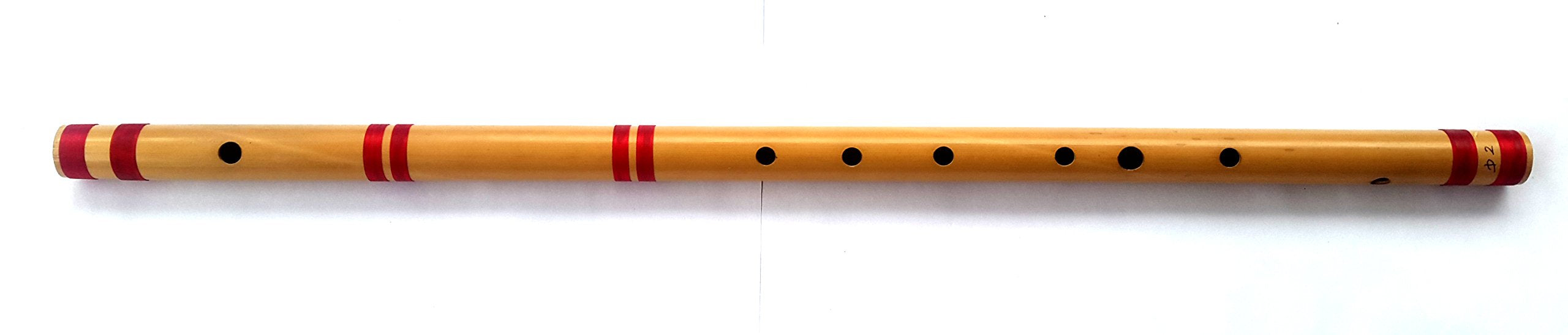 Indian Bamboo Flute D# Sharp Bass Bansuri 32 Inch In Velvet Cover & Rexine Case