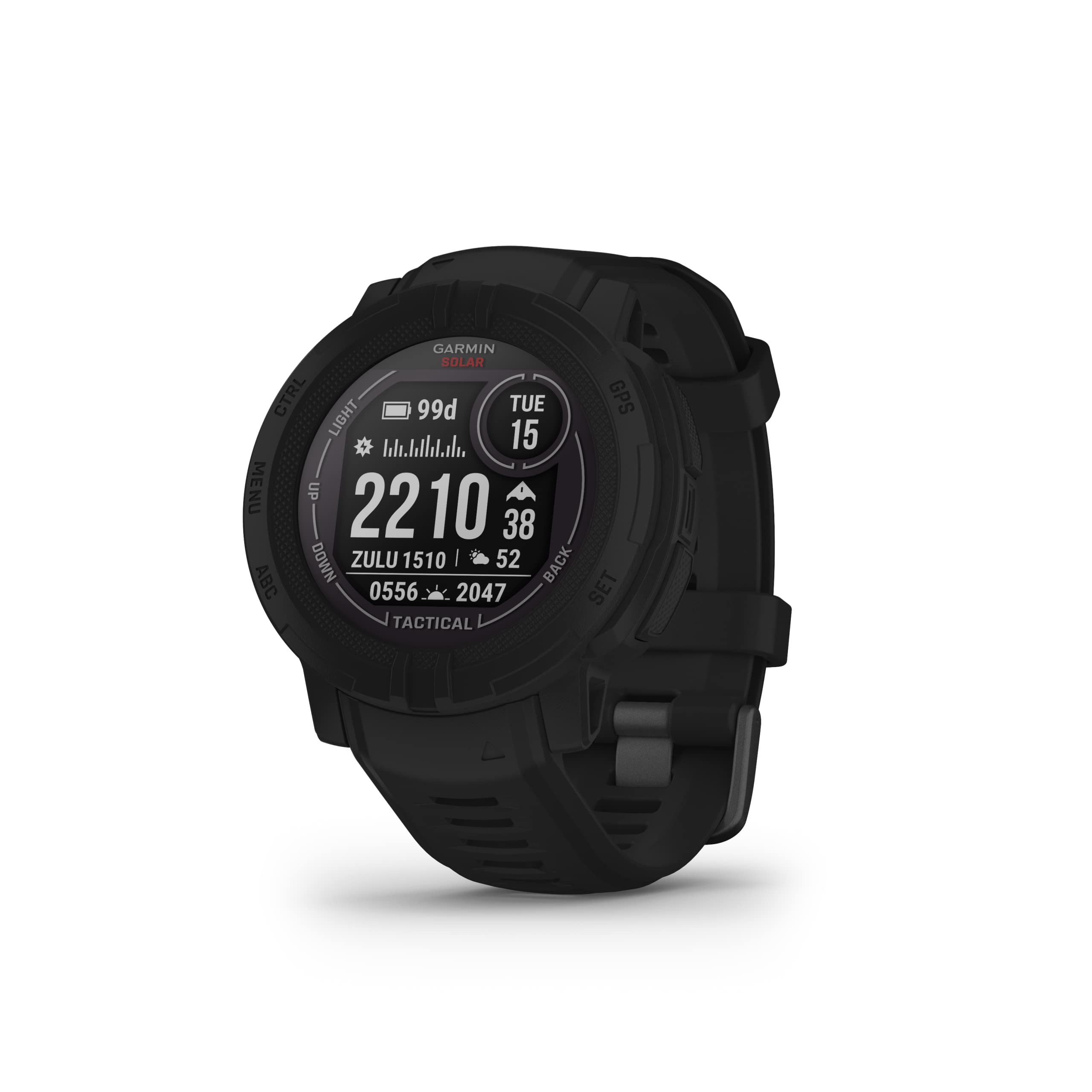Garmin Instinct 2 Solar, Tactical Edition, Gps Outdoor Watch, Solar Charging Capabilities, Multi Gnss Support, Tracback Routing,