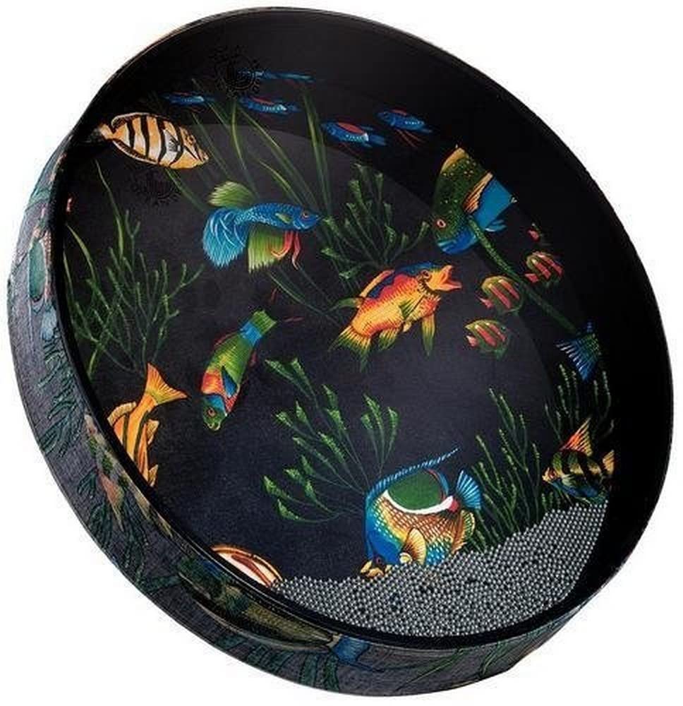 Remo Ocean Drum, 22'' Diameter, 2 1/2'' Depth, Fish Graphic