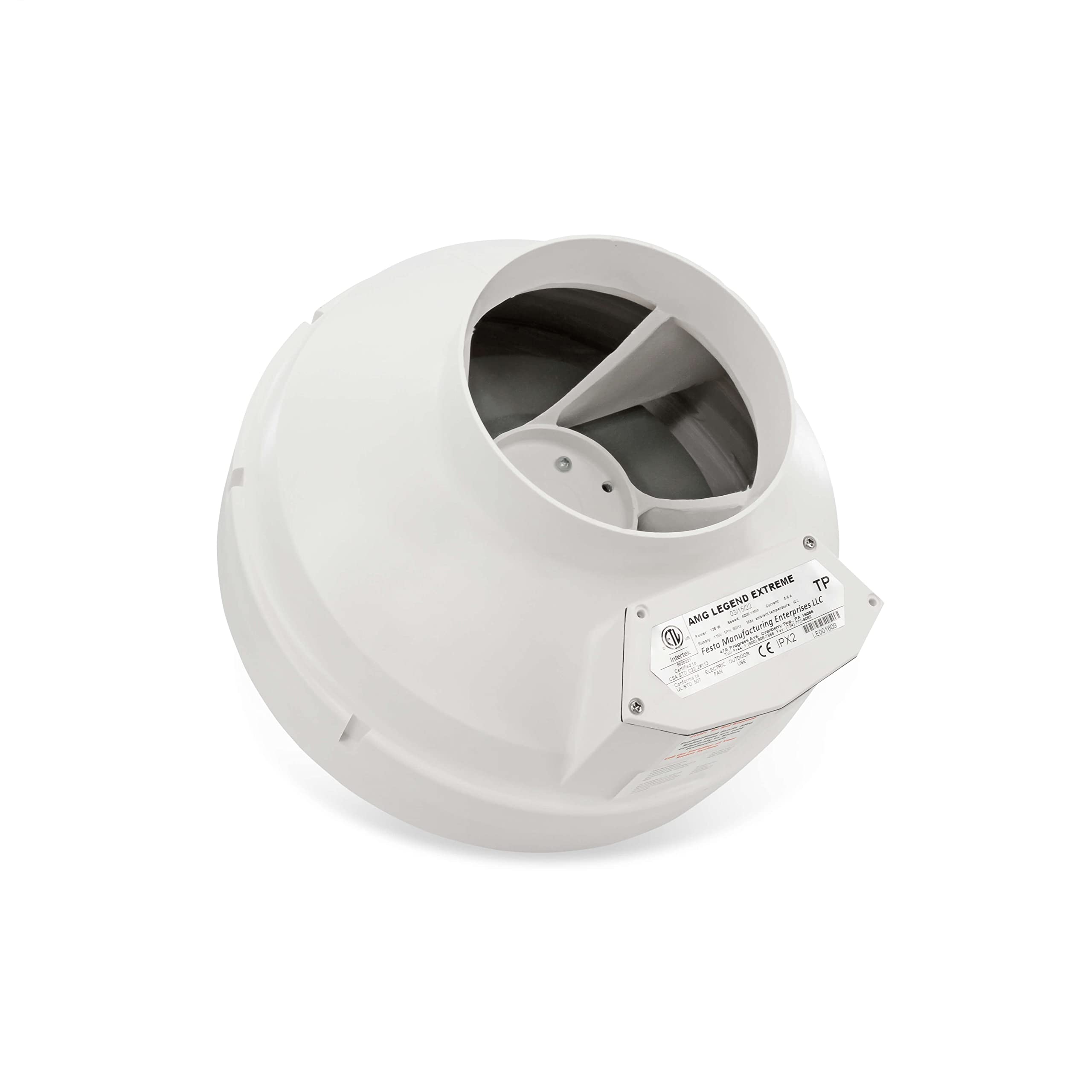 Festa Radon Amg Legend Extreme Radon Fan   Quiet And Energy Efficient 571 Cfm Radon Mitigation System Inline Fan   6'' Electric