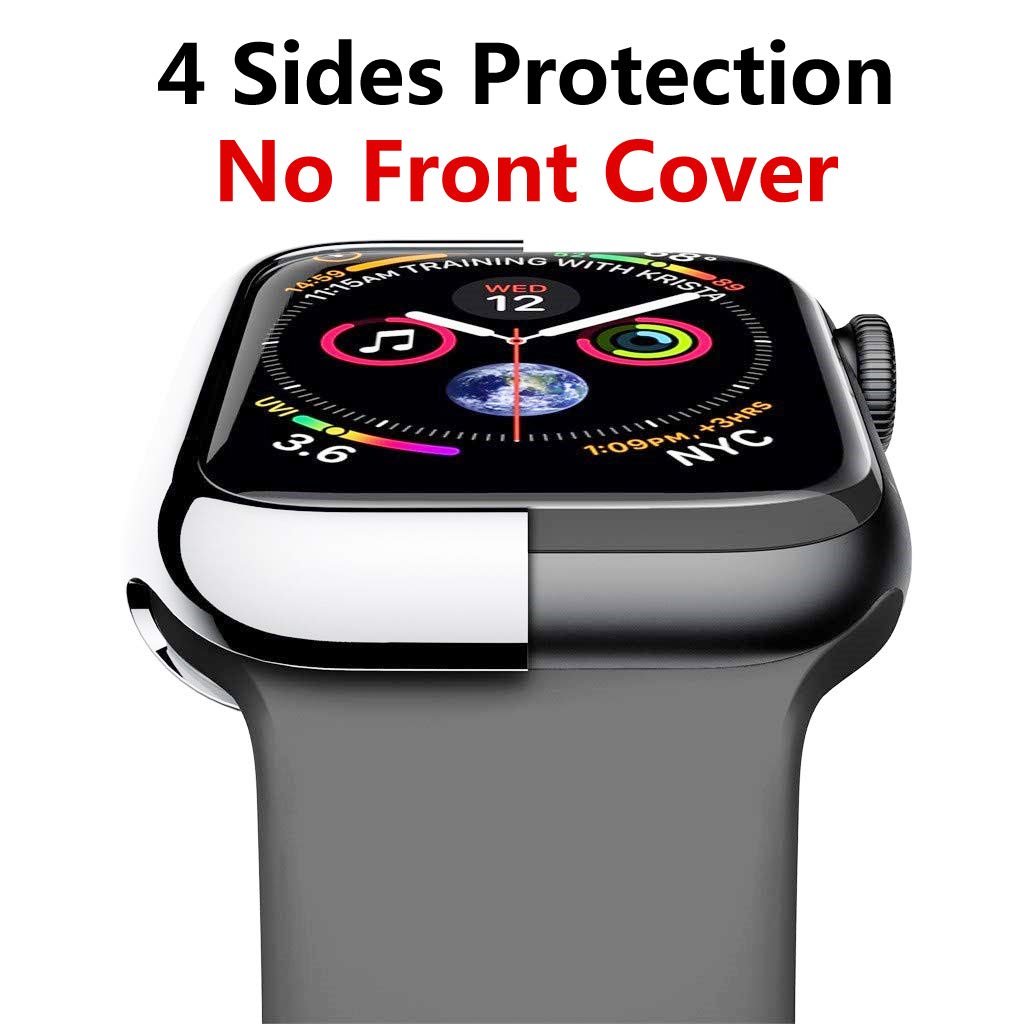 Hankn Case Compatible With Apple Watch Series 9 8 7 45Mm /Series 4 5 6 Se 44Mm, Soft Tpu Plated Shockproof Iwatch Shell Cover Bu