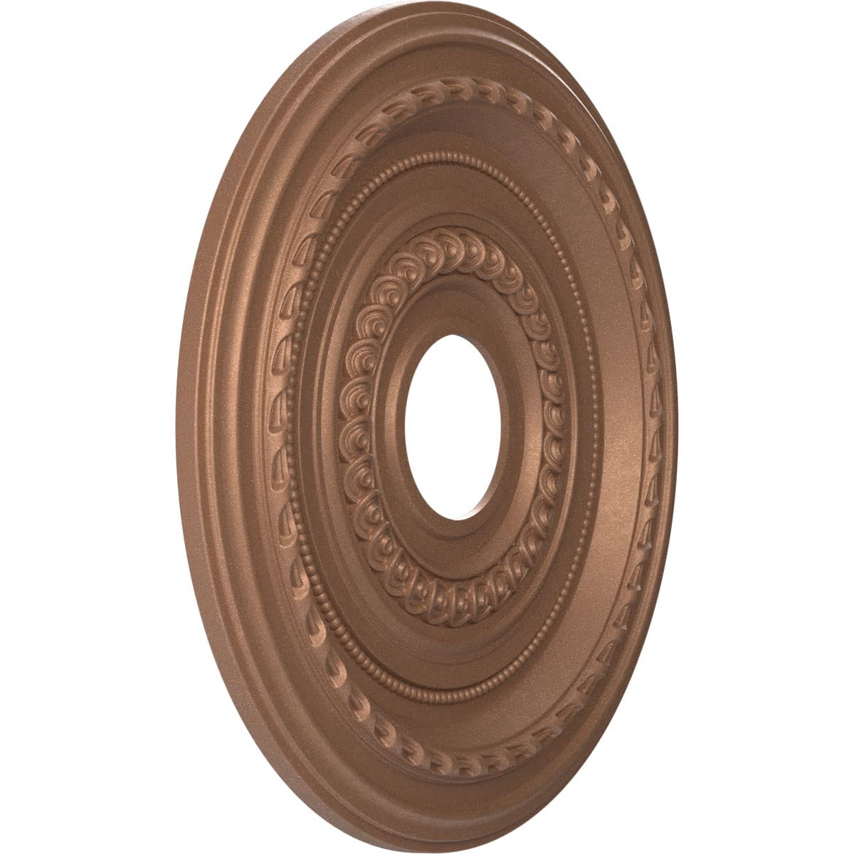 Ekena Millwork 16Od X 3 1/2Id X 1P Cole Thermoformed Pvc Ceiling Medallion (Fits Canopies Up To 4 1/2), Aged Copper