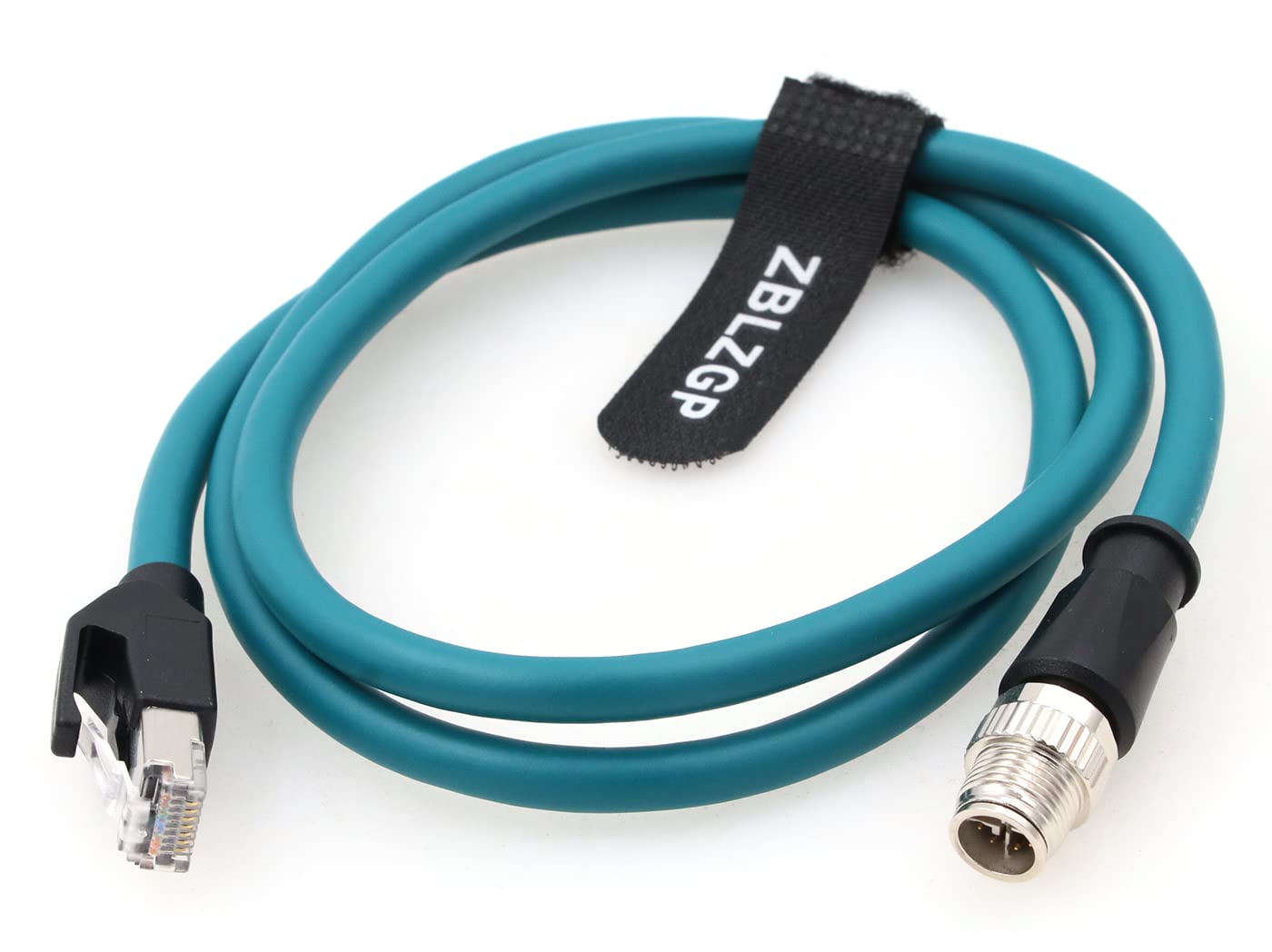 Zblzgp M12 8 Position X Code Male To Rj45 Cat7E Ethernet Shielded Cable High Speed Network For Cognex Industrial Camera 1M