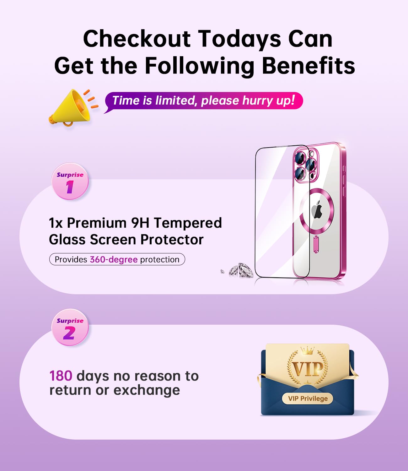 Waldeng For Iphone 15 Pro Max Case With Integrated Camera Lens Protection, [Seamless Work With Magsafe] [Metallic Glossy Soft Bu