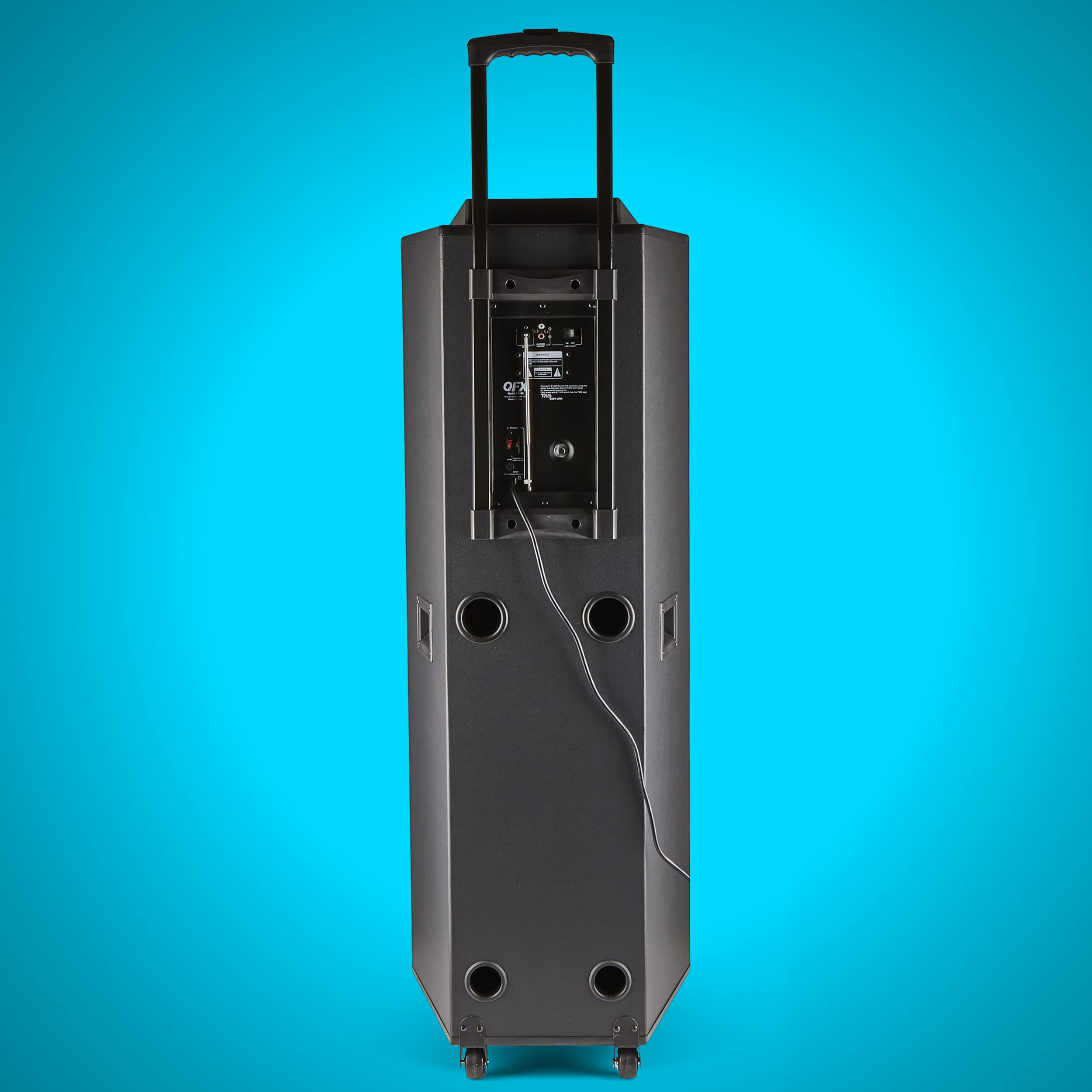 Qfx E 1500 Professional Large Bluetooth Speakers | Portable Pa Speaker System | Dual 15� Woofers, 1.5� Tweeter, And Party Lights