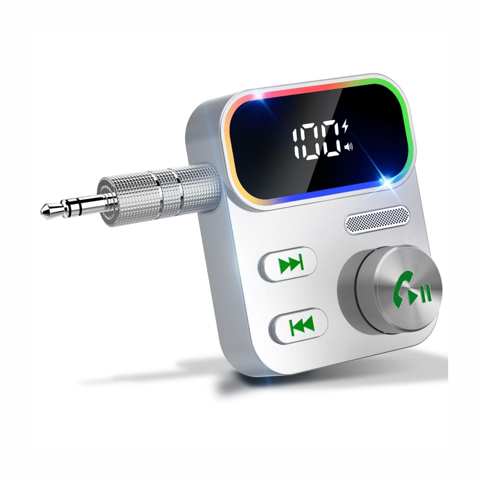 Bluetooth 5.3 Receiver For Car,Upgraded Enhanced Mic And Led Display,Bluetooth Car Adapter,Wireless Audio Receiver For Car/Home 