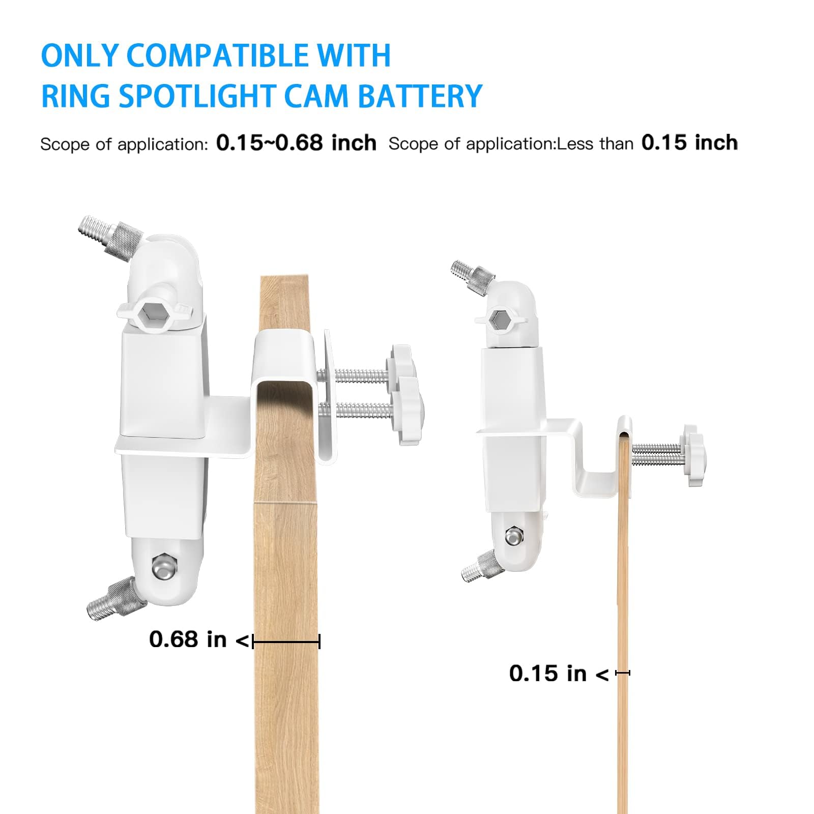 Holaca 2 In 1 Weatherproof Gutter Mount For Stick Up Cam Pro Solar Panel, Spotlight Cam Battery And Stick Up Cam Battery Outdoor Mount Accessories For Ring Solar Panel (Black)