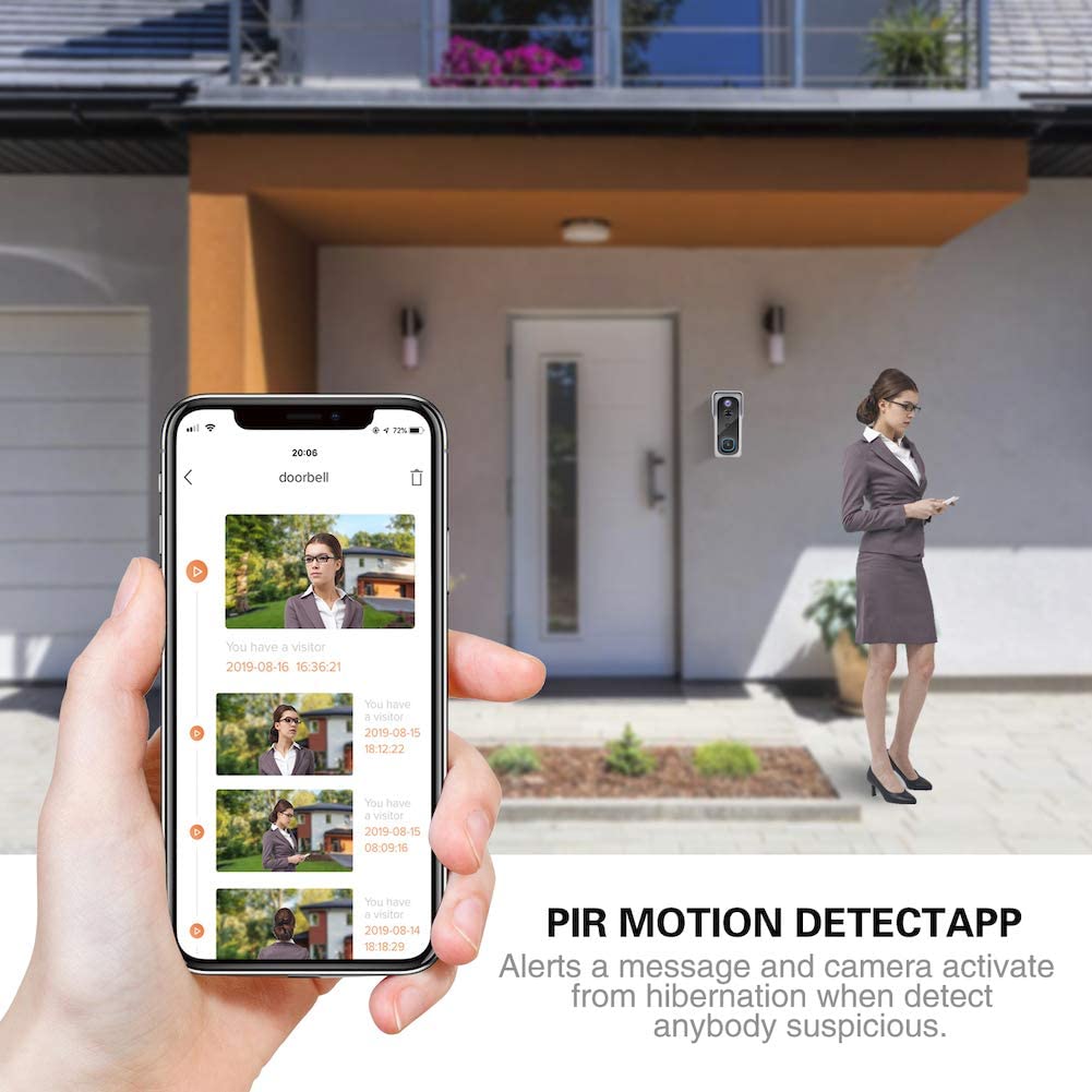 ***DISCONTINUED*** Silarius SIL-DOORBELL2MPBSDB 2MP, WiFi Battery Powered Smart Doorbell Camera + Chime (Outdoor IP65), Cloudedge app , includes 32GB MicroSD card