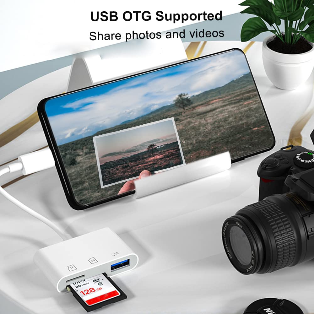 Sd Card Reader, Usb C Micro Sd Card Reader, Memory Card Reader Otg Adapter, Type C Sd/Tf Card Reader, Compatible With Macbook, L