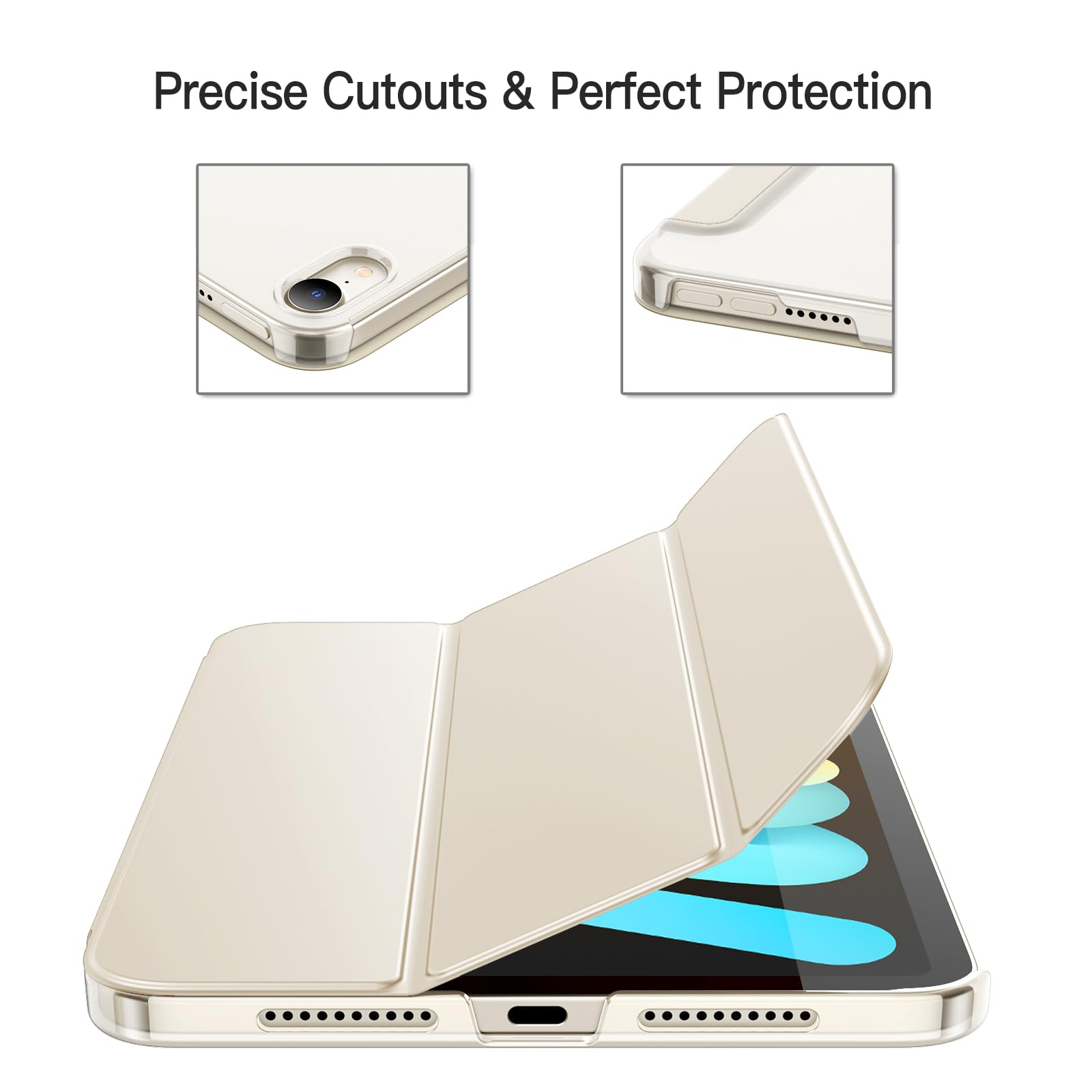 Jetech Case For Ipad Mini 6 (8.3-Inch, 2021 Model, 6Th Generation), Slim Stand Hard Back Shell Smart Cover With Auto Wake/Sleep