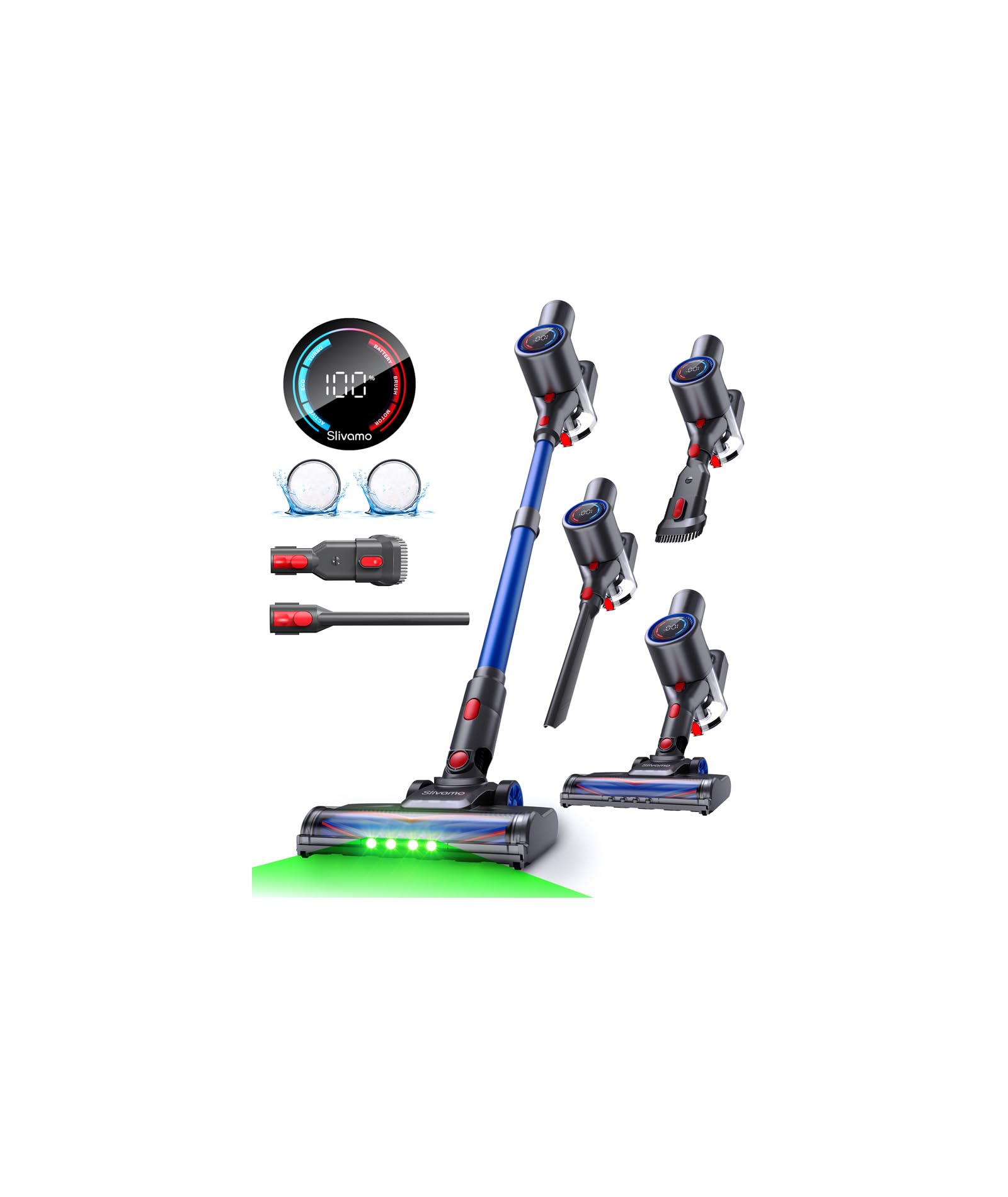 Slivamo S10 Cordless Vacuum Cleaner, 40KPA/500W/45Mins, LED Display