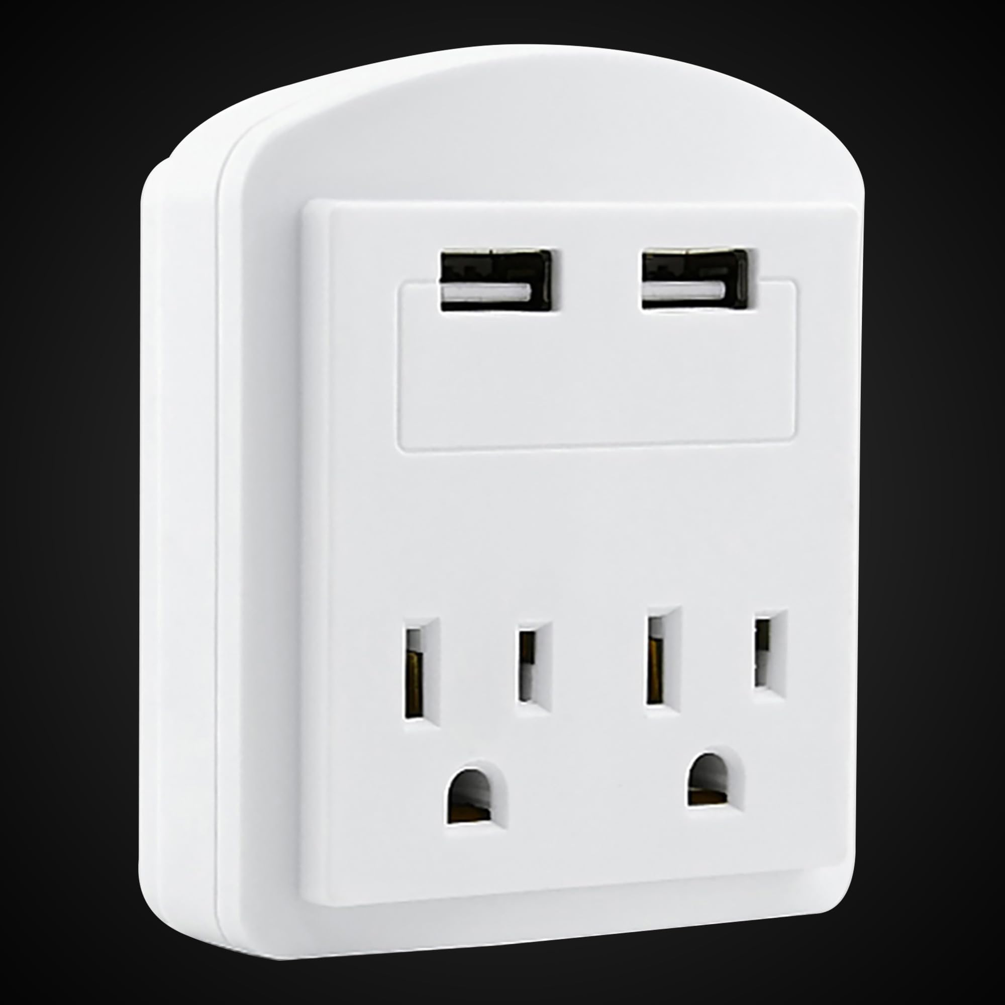 5 Core European Travel Plug Adapter, International Power Plug W/ 2 Usb, 2 Outlet Surge Protector Adaptor Charger For Us To Most