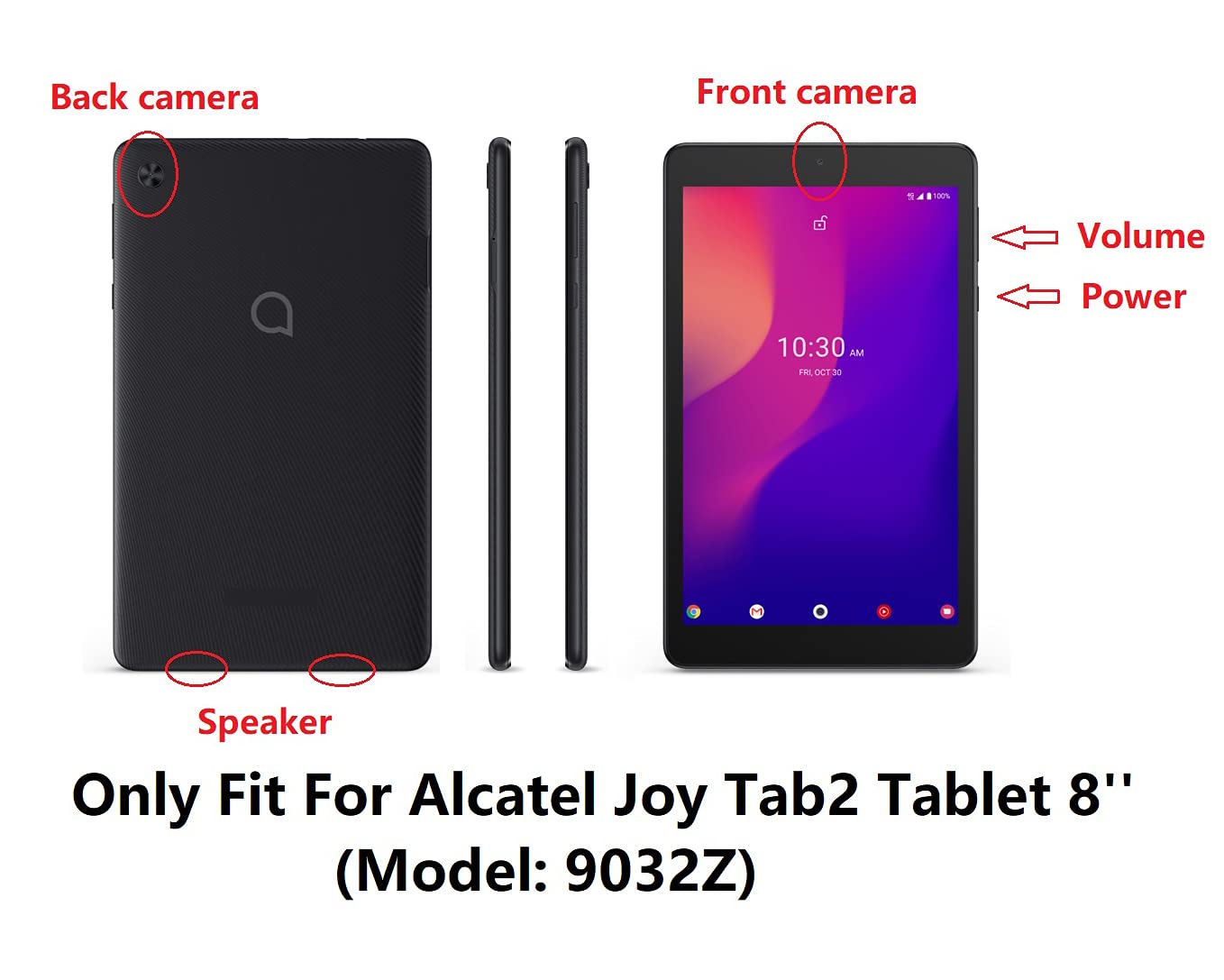 Ishoppingdeals Alcatel Joy Tab 2 Tpu Case, Semi Transparent Protective Cover With Texture For Alcatel Joy Tab 2 Tablet 8 Inch 20