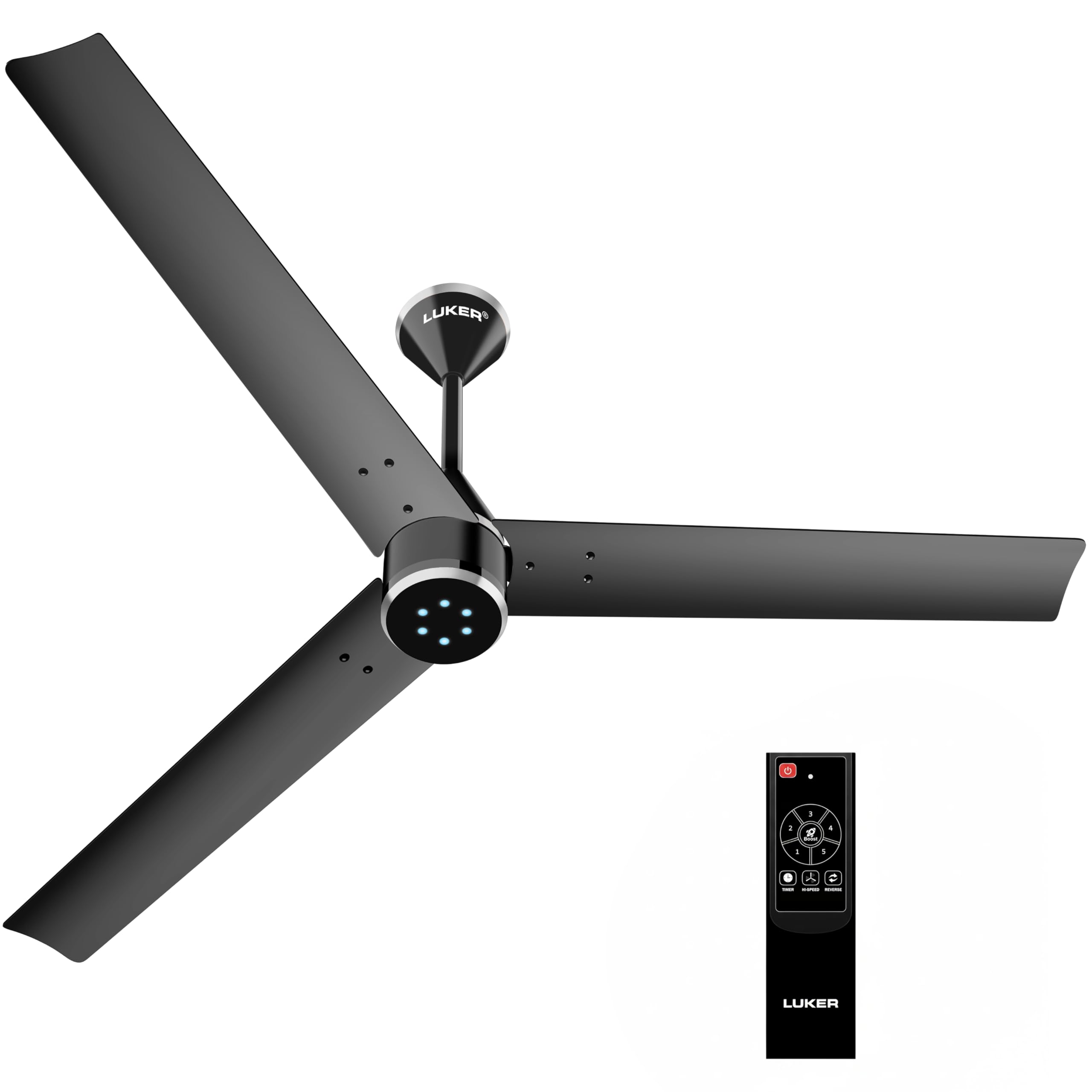 Luker Jvluker Usa Crown 1200Mm Bldc Ceiling Fans With Remote, Bee 5 Star Rated Energy Saving Ceiling Fan For Living Room, High A