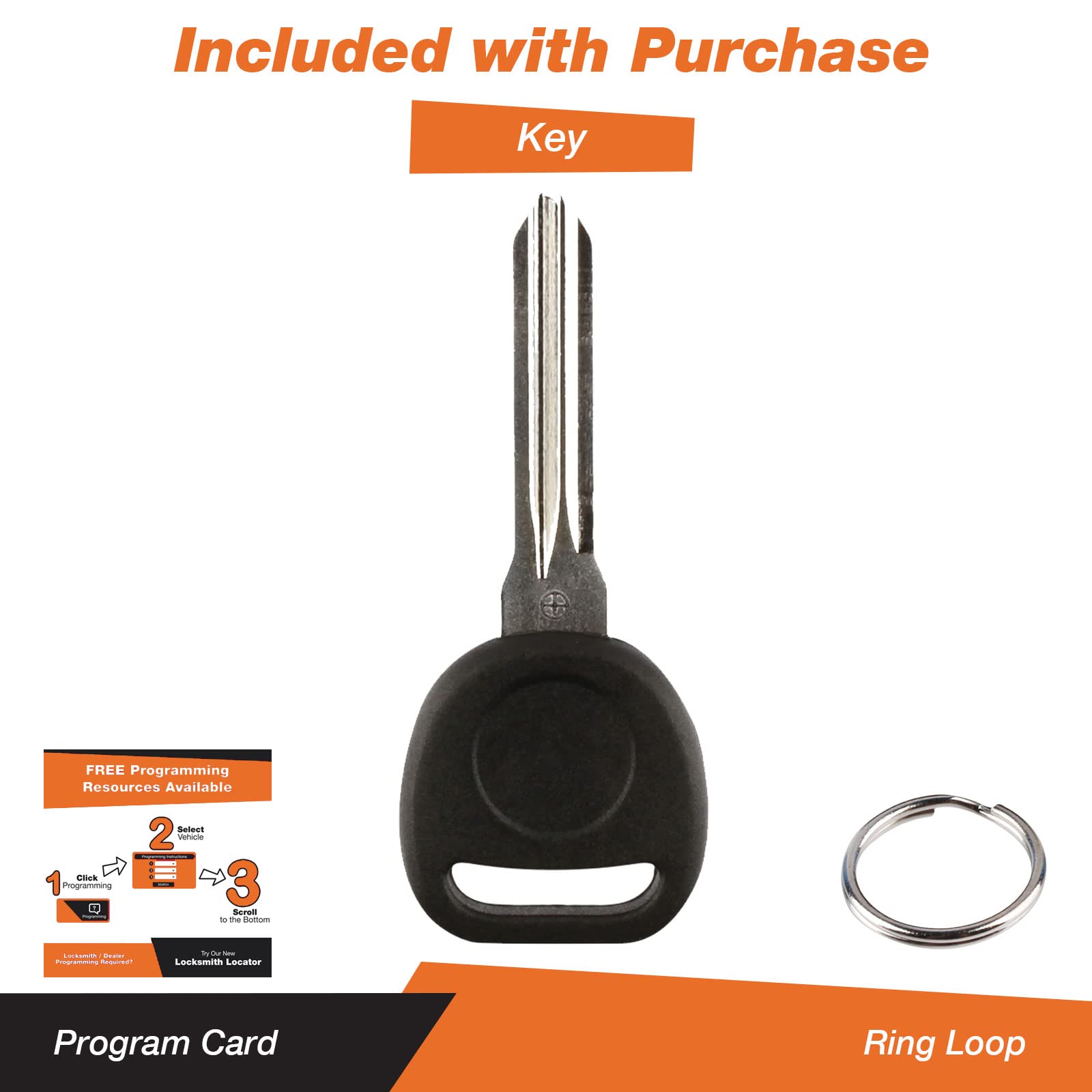 Discount Keyless Replacement Ignition Transponder Uncut Key Compatible With Id 46 Circle +