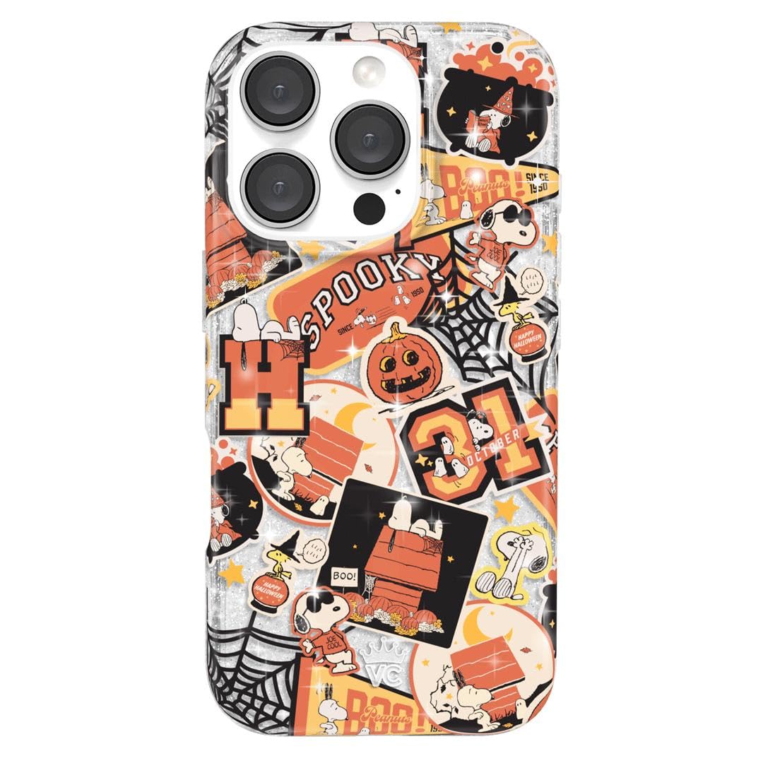 VELVET CAVIAR x Snoopy Phone Case for iPhone 16 Pro - Compatible with MagSafe [10ft Drop Tested] - Halloween Snoopy Varsity