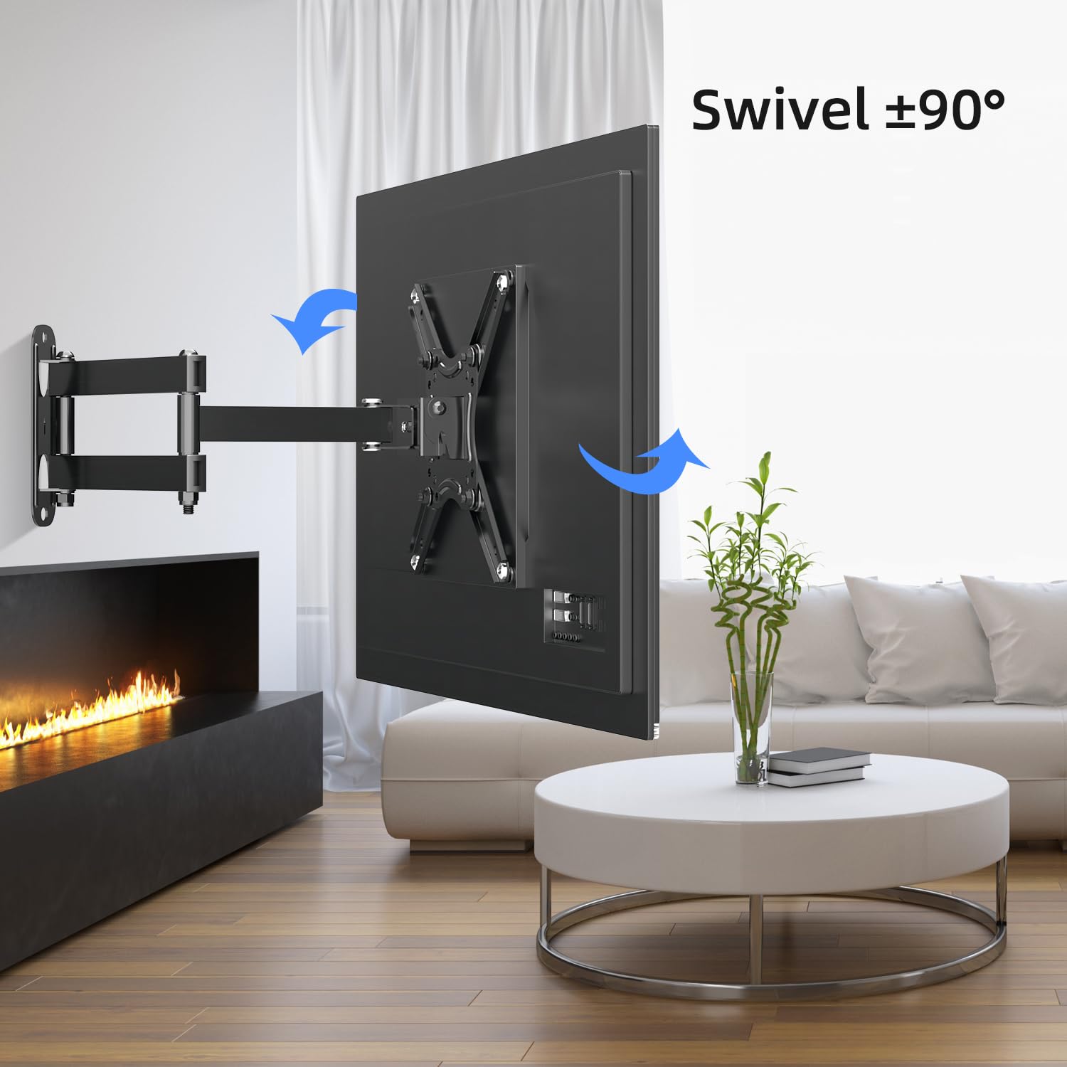 Suptek Full Motion Tv Monitor Wall Mount For Most 13 42 Inch Led Lcd Flat Curved Screen Tvs & Monitors, Articulating Arms Swivel