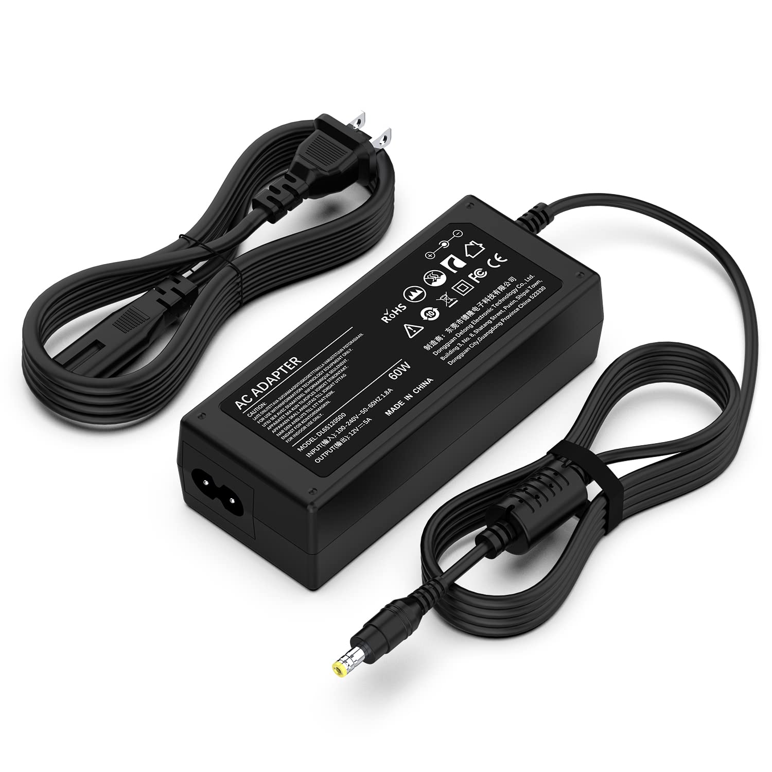 12V Ac Power Cord Charger For Dell Monitor 27' 24' 23' 22' 21.5' Screen S2316H S2316M S2318Hn S2318Nc S2340L S2340Lc 2240Tb S2340M S2340Mc S2440L S2240Lc S2740L S2740Lb Monitor Power Supply Cord